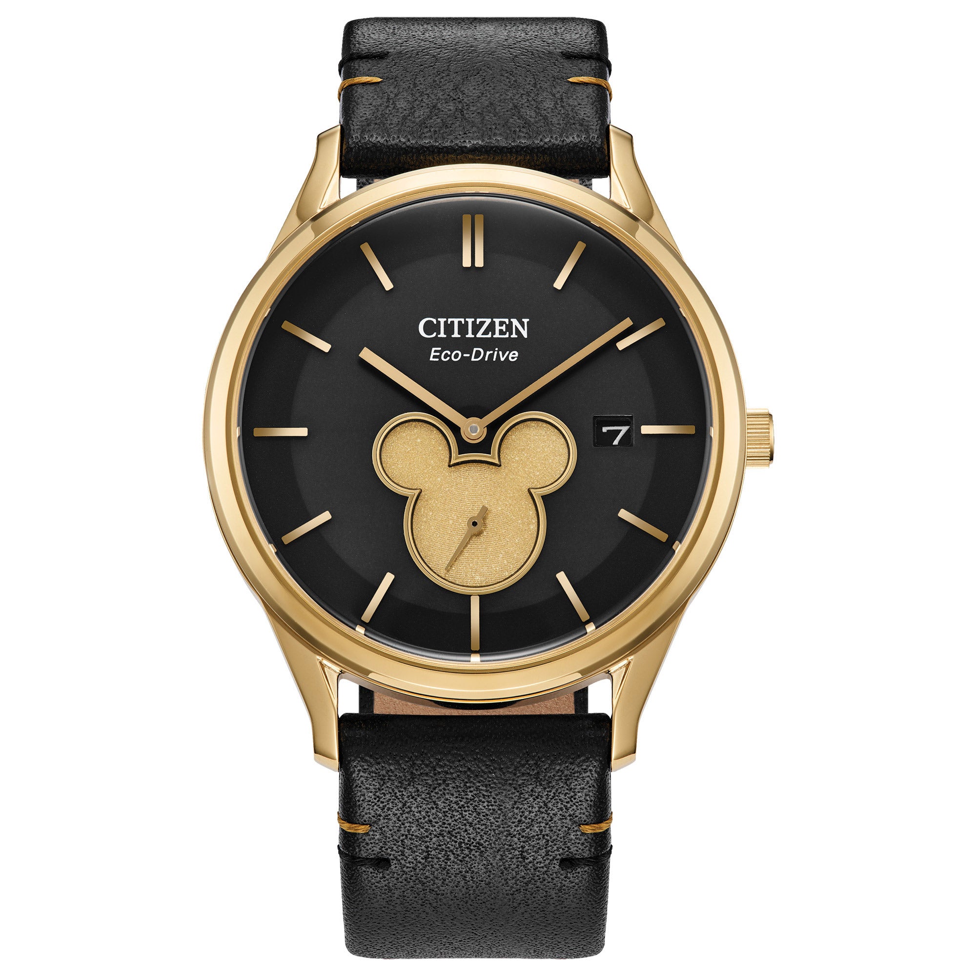 Citizen Eco Drive Disney Mickey Mouse Gold Tone Stainless Steel Quartz Women's Watch, 40mm