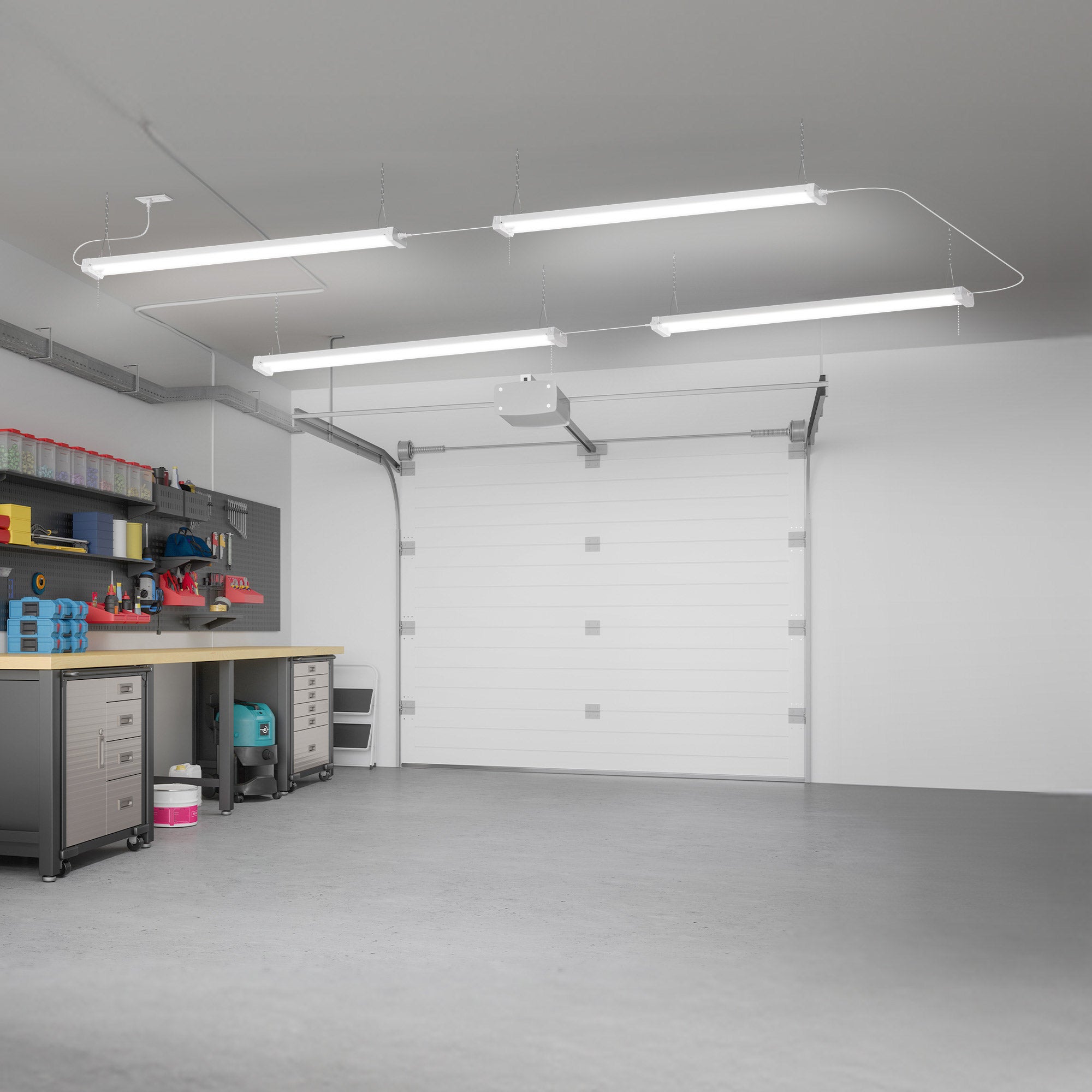 Feit 5,000 Lumen Shop Light with Motion Detection, 4-pack
