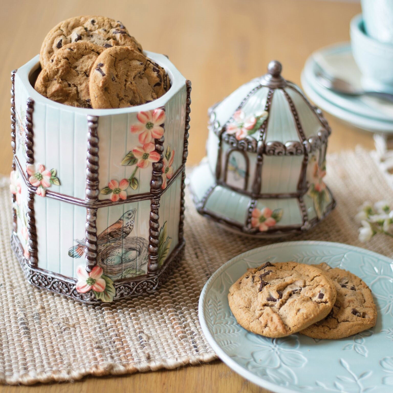 Fitz and Floyd English Garden 14" Cookie Jar