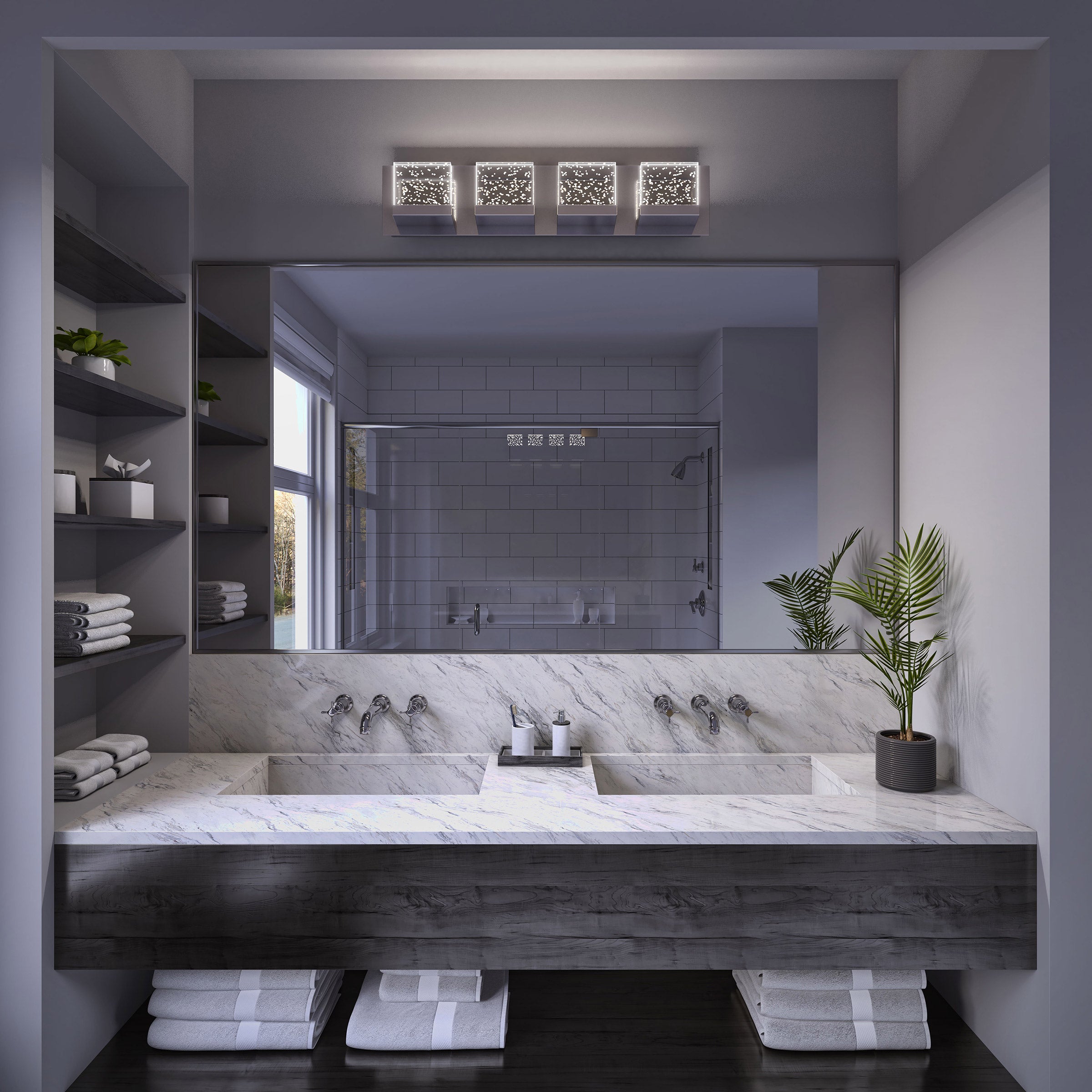 Bubble Cube 4-LED Vanity Light by Artika