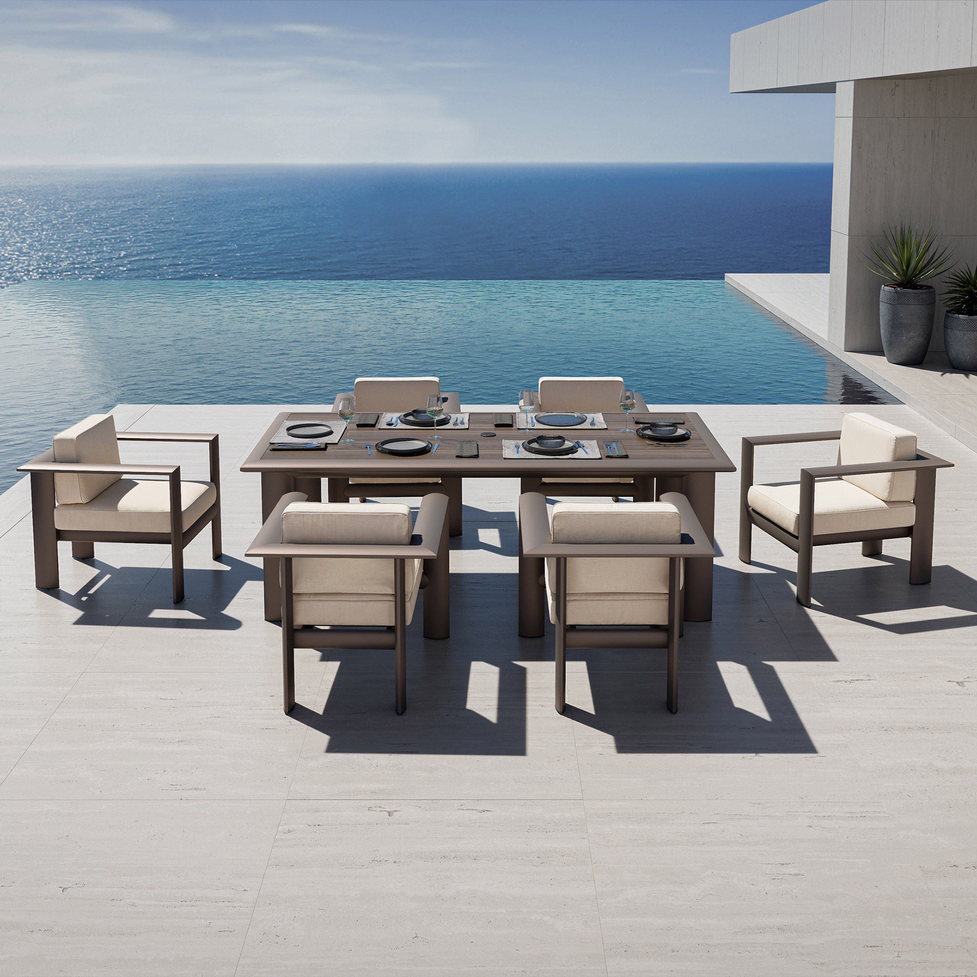 Mirador Cercle 7-piece Cushioned Outdoor Patio Dining Set