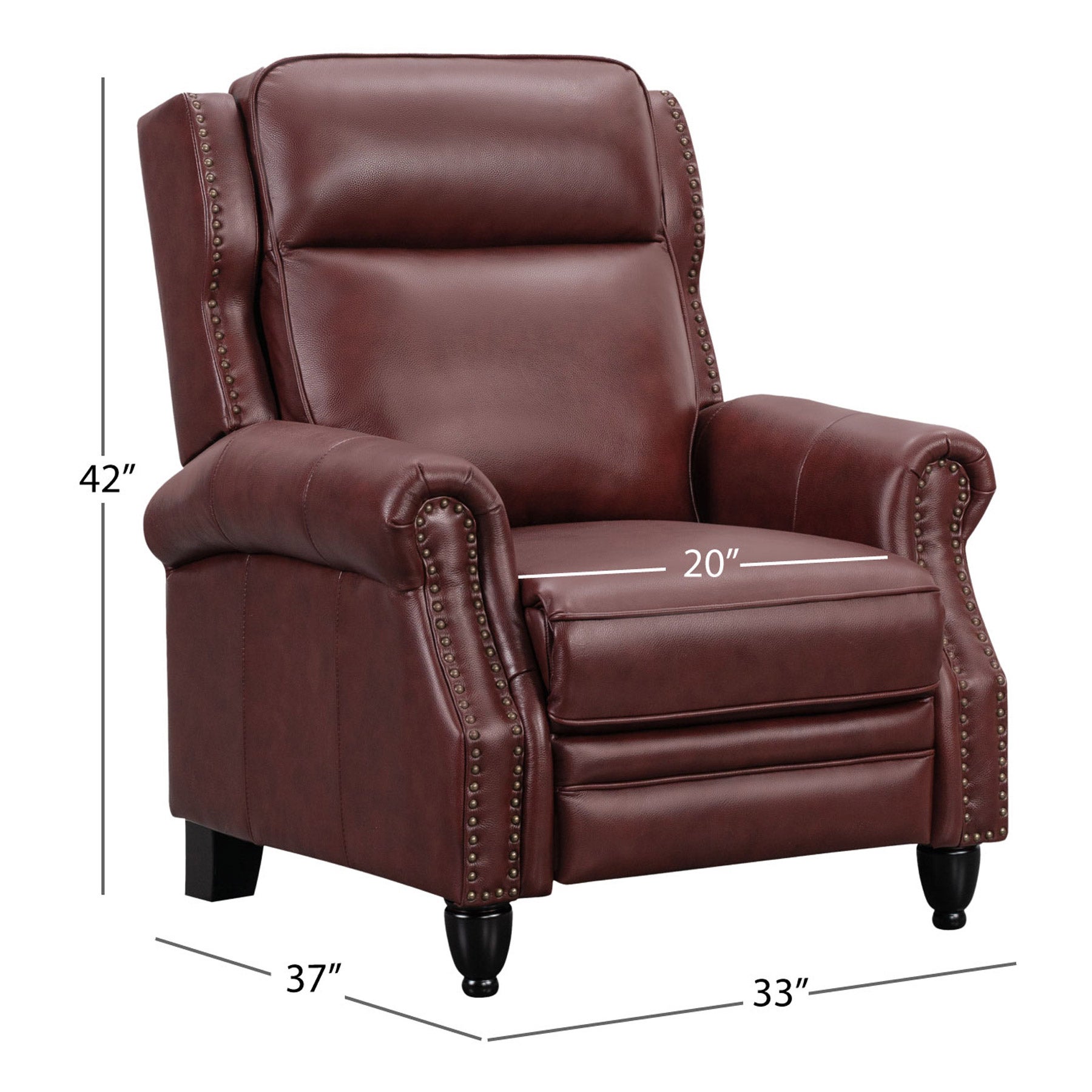 Pollenzo Leather Pushback Recliner
