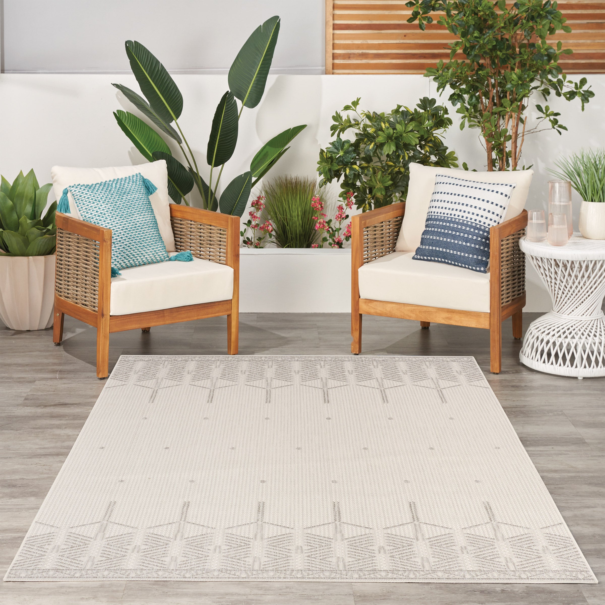 Nourison Garden Spring Indoor/Outdoor Rug, Grove, 5'3” x 7'3”