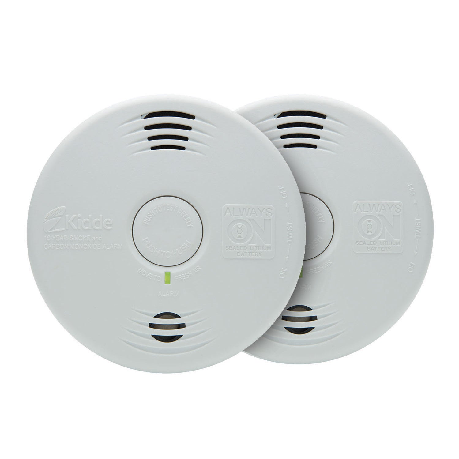 Kidde 10-year Battery Operated Talking Smoke and Carbon Monoxide Alarm, 2-pack