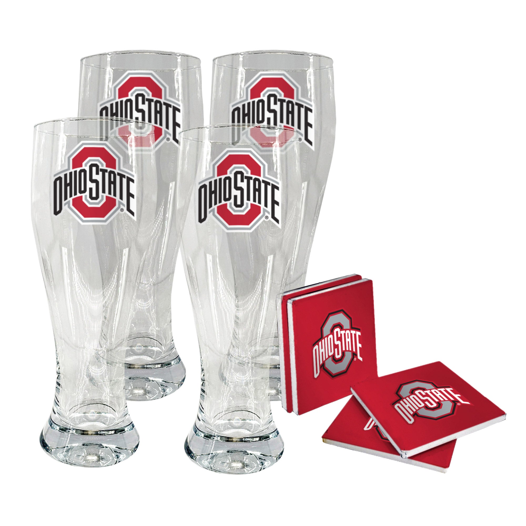 NCAA Pilsner & Coaster Set