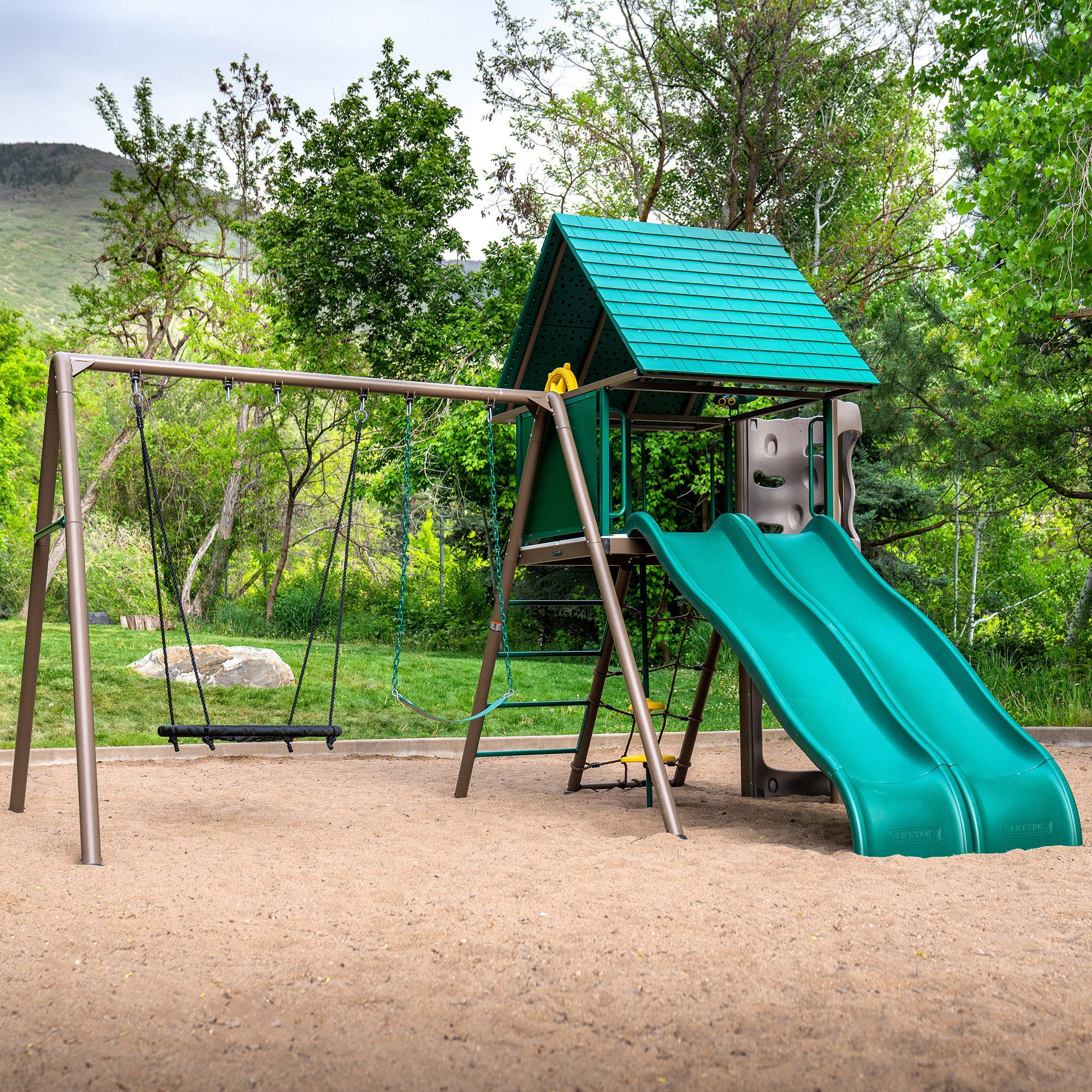 Lifetime Lookout Double Slide Swing Set - Do It Yourself