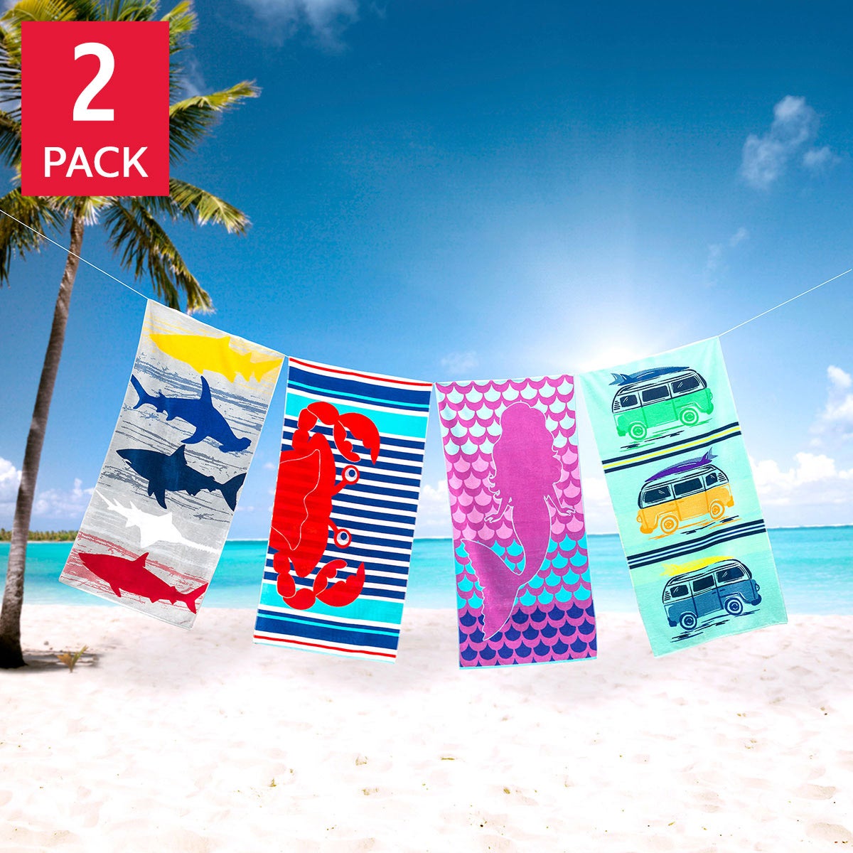 Juvi Beach Towel, 2-pack