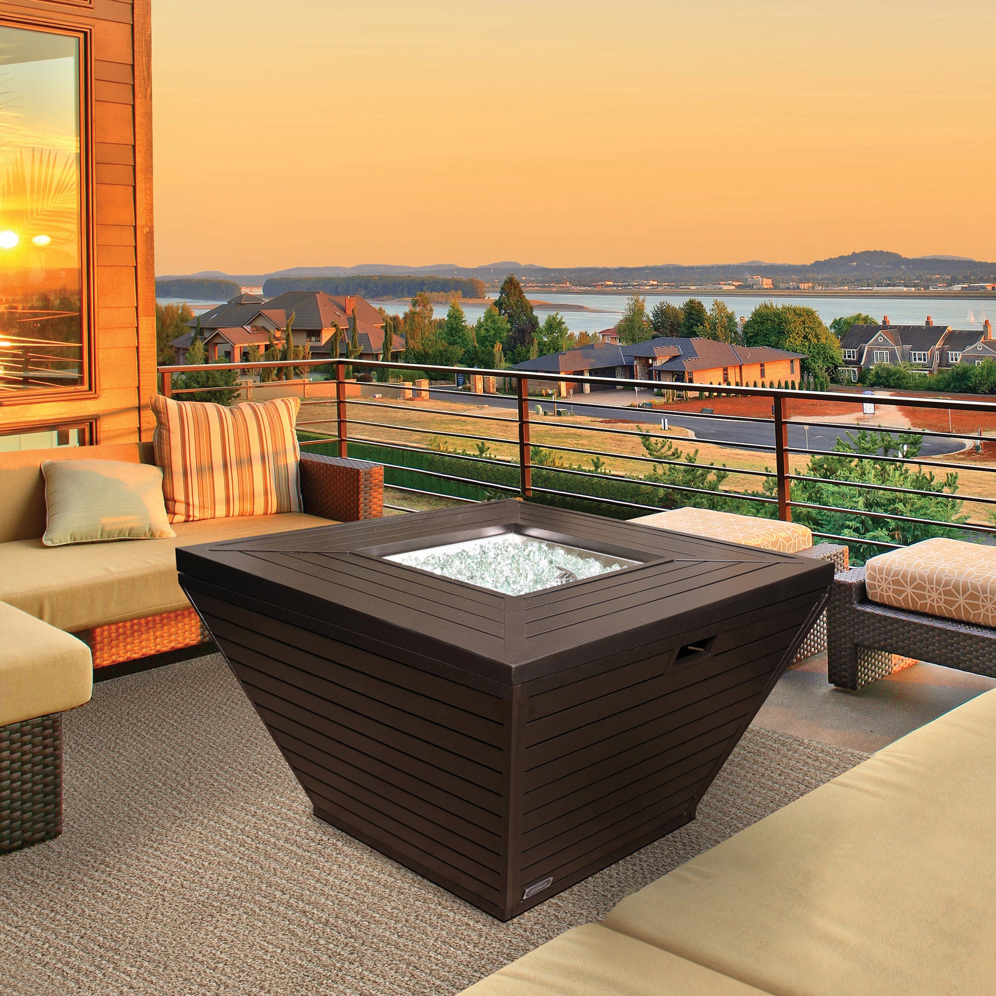 Sunbeam Contemporary Aluminum Fire Table