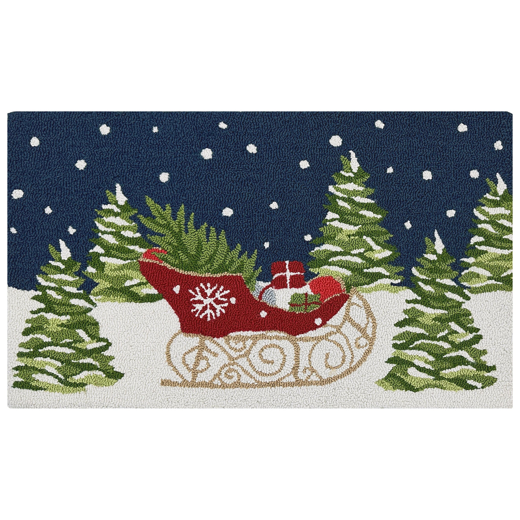 Holiday Hooked Accent Rug, 22” x 38”