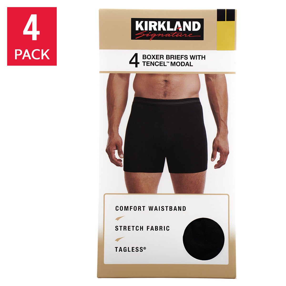 Kirkland Signature Men's Tencel Boxer Brief, 4-pack