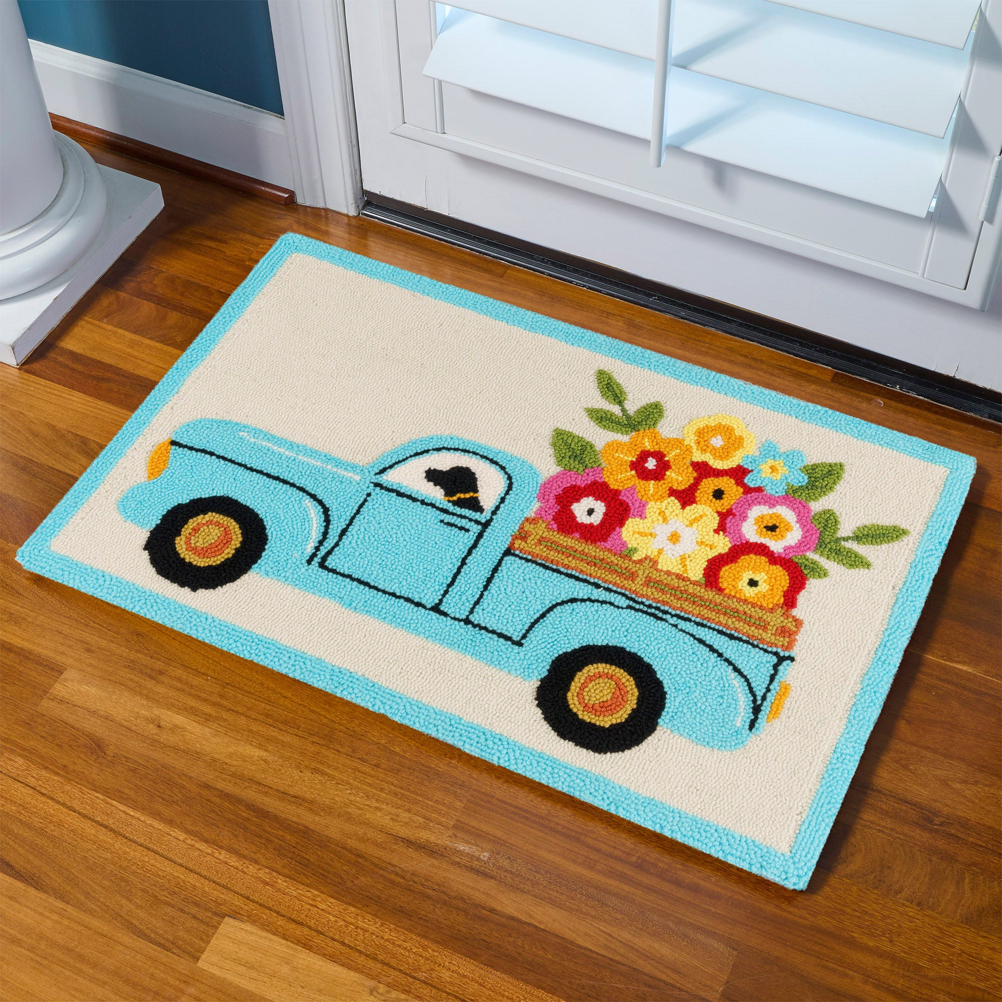 Spring Summer Hooked Rug