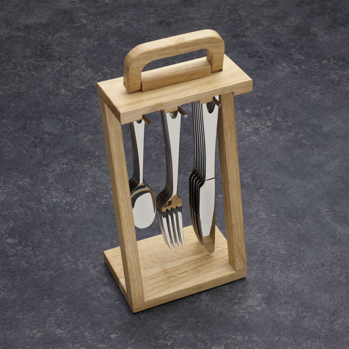 Mikasa Bombay 19-piece Hanging Flatware Set with Caddy