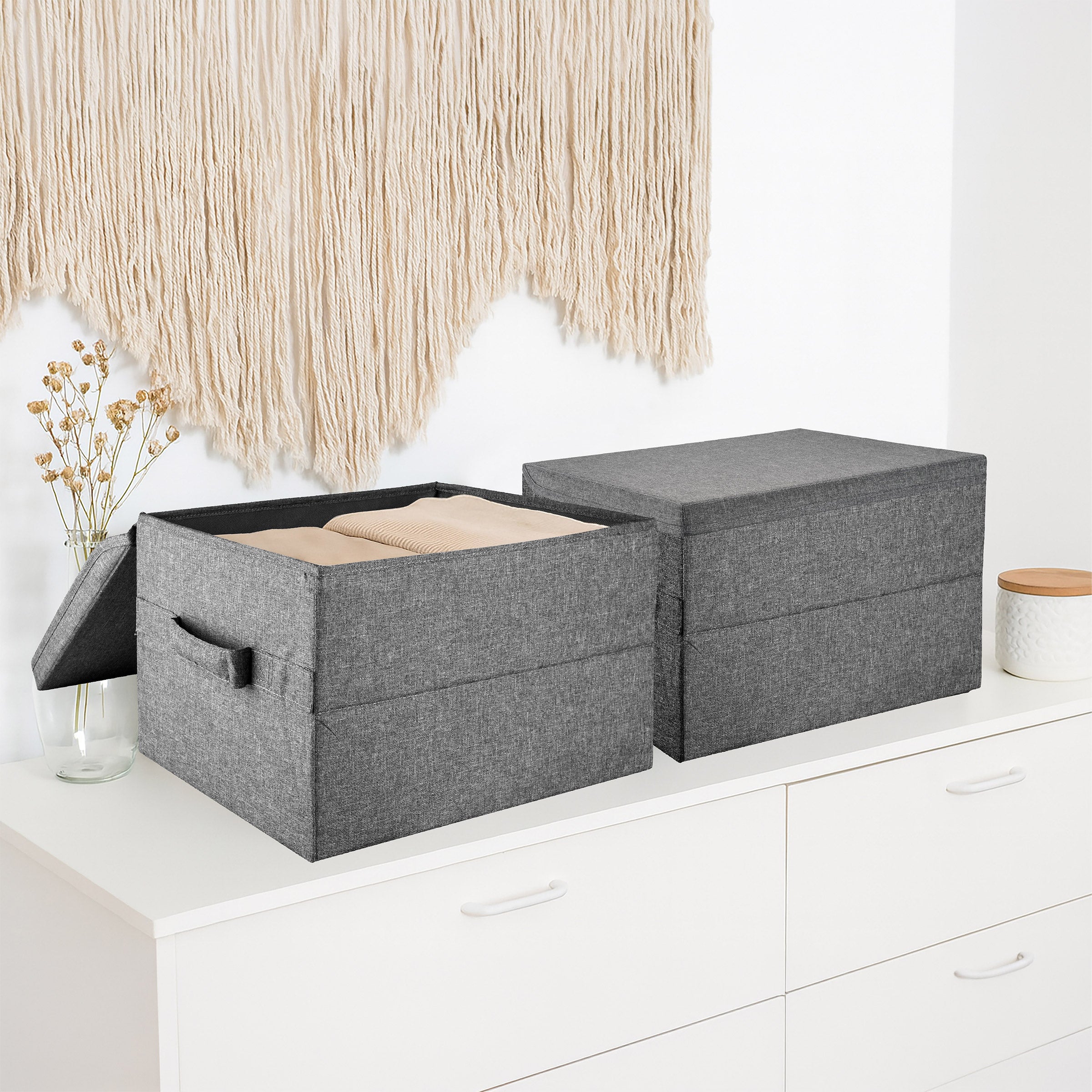 Allspace Collapsible Fabric Storage Organizer, 3 Pack