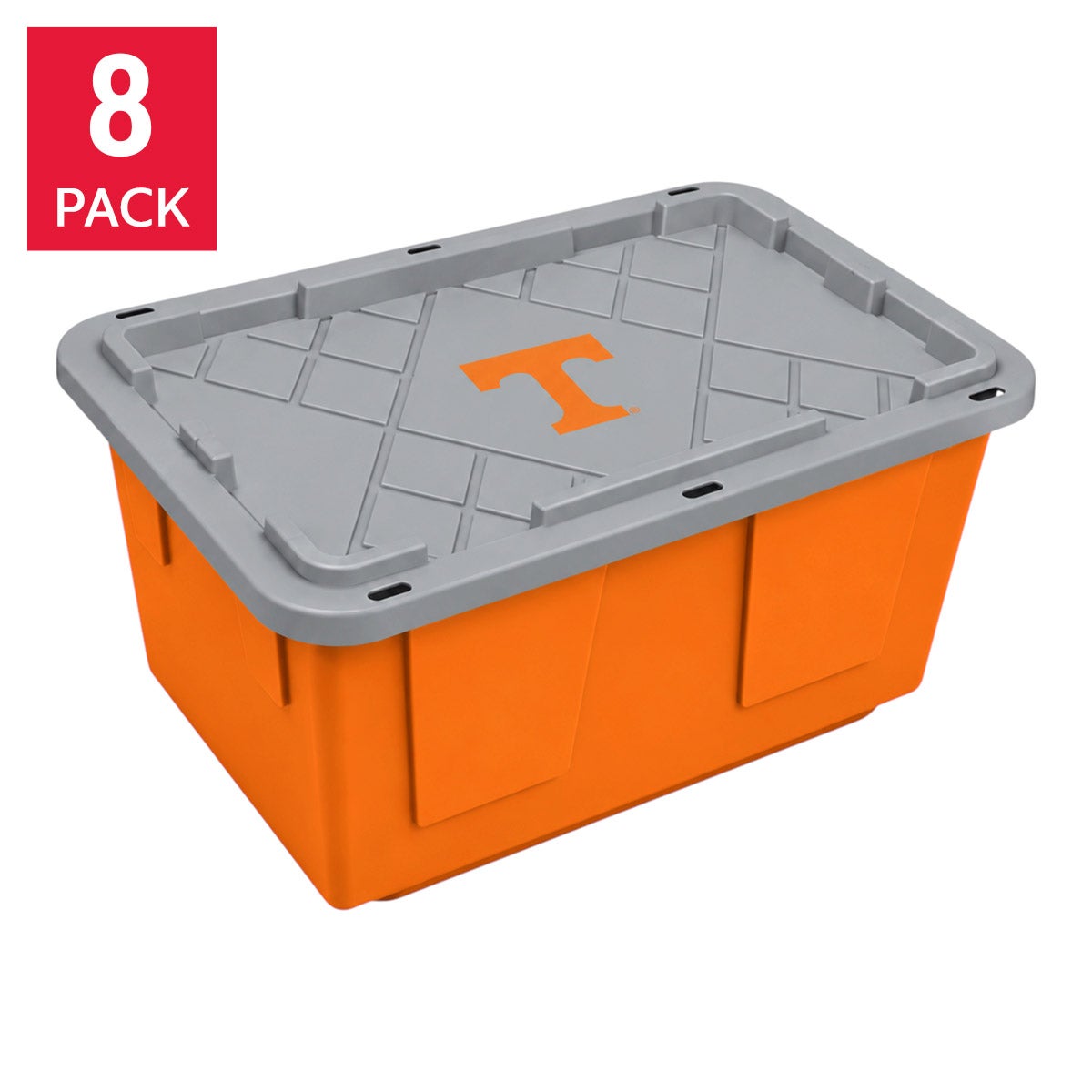 GreenMade 27 Gallon NCAA Licensed Storage Bin, 8-pack