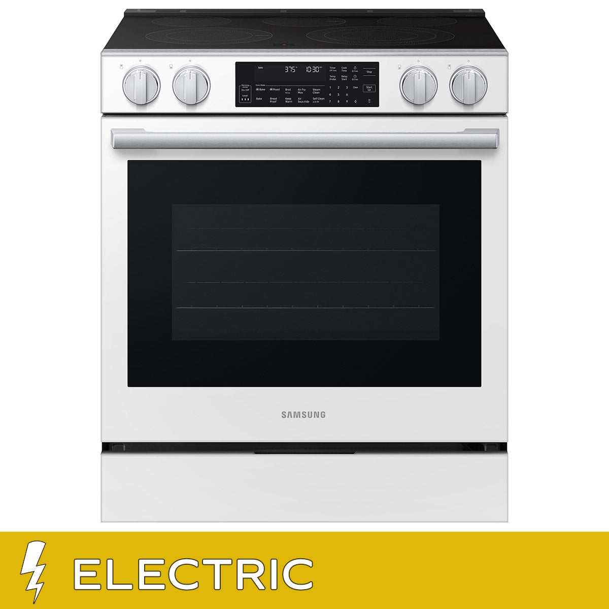 Samsung 6.3 cu. ft. Bespoke Smart Slide-In Electric Range with Illuminated Precision Knobs and No Preheat Air Fry Max