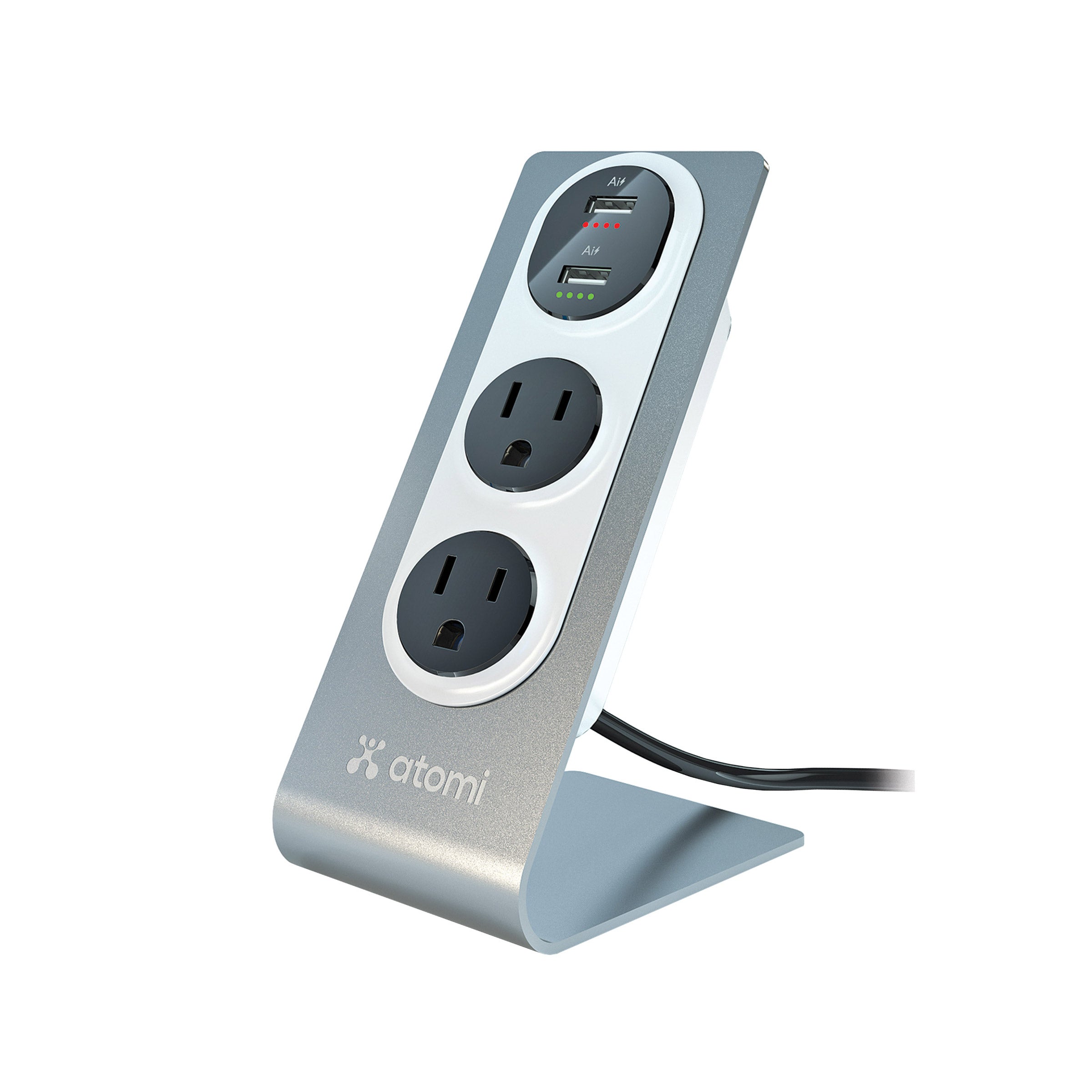 Atomi Desktop Surge Protector 2-pack