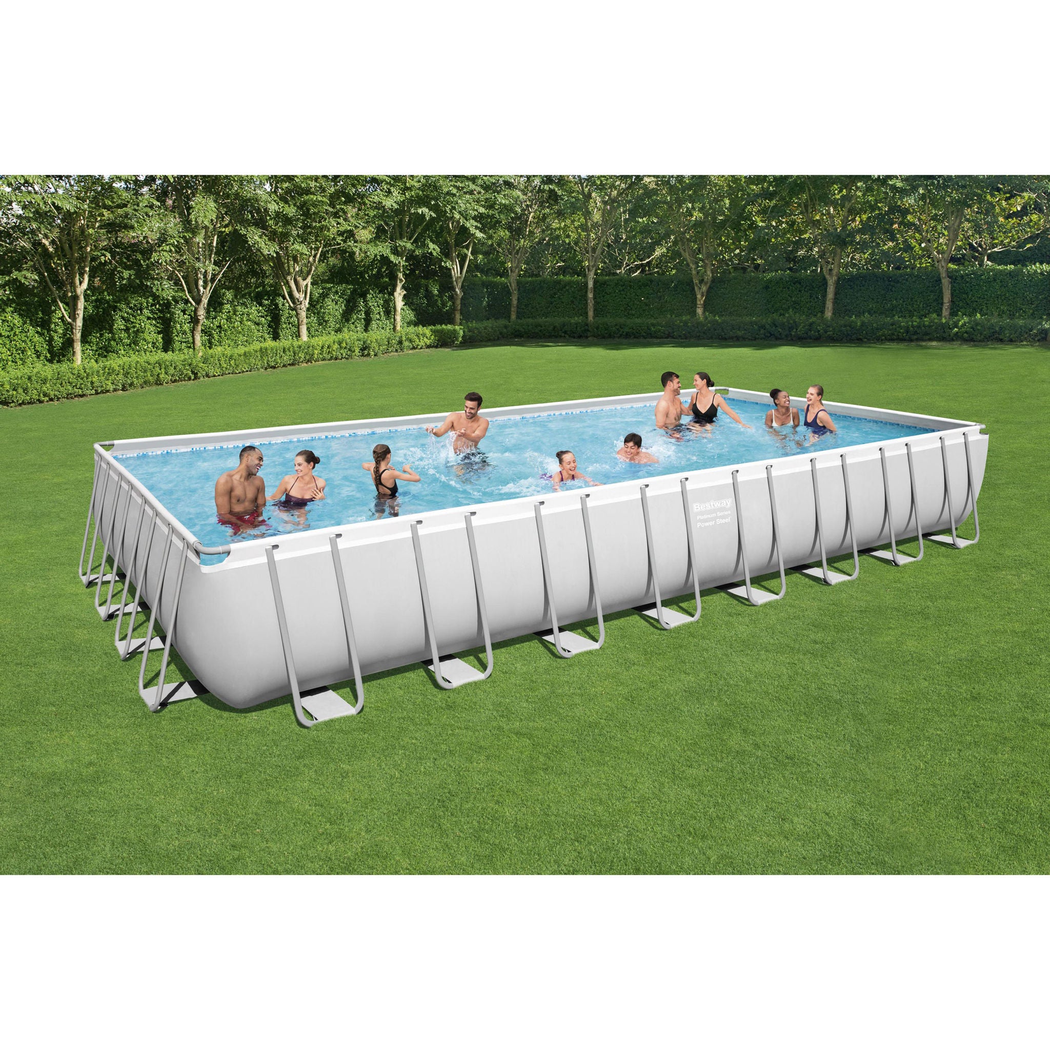 Bestway Platinum Series Power Steel 31'4" x 16' x 52" Above Ground Pool Set