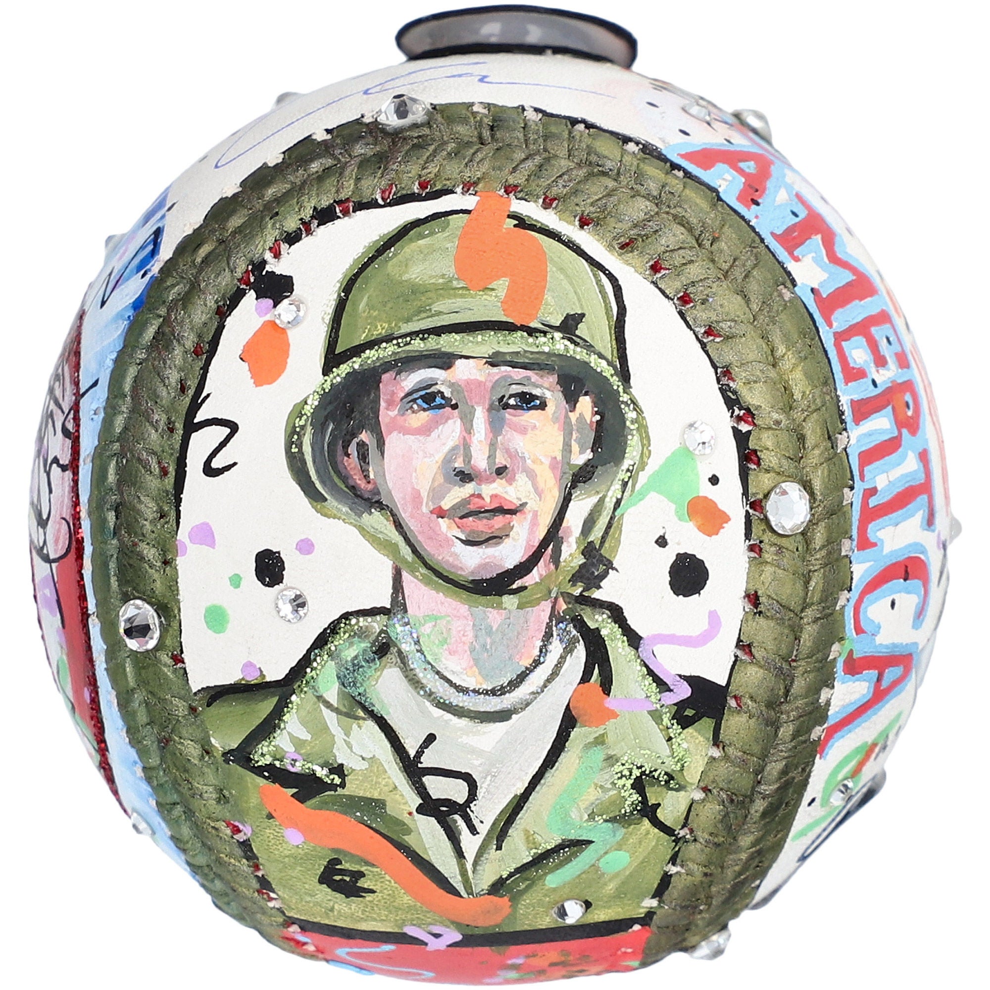 Chris Evans Captain America Autographed Baseball - Art by Charles Fazzino - Fanatics Authenticated