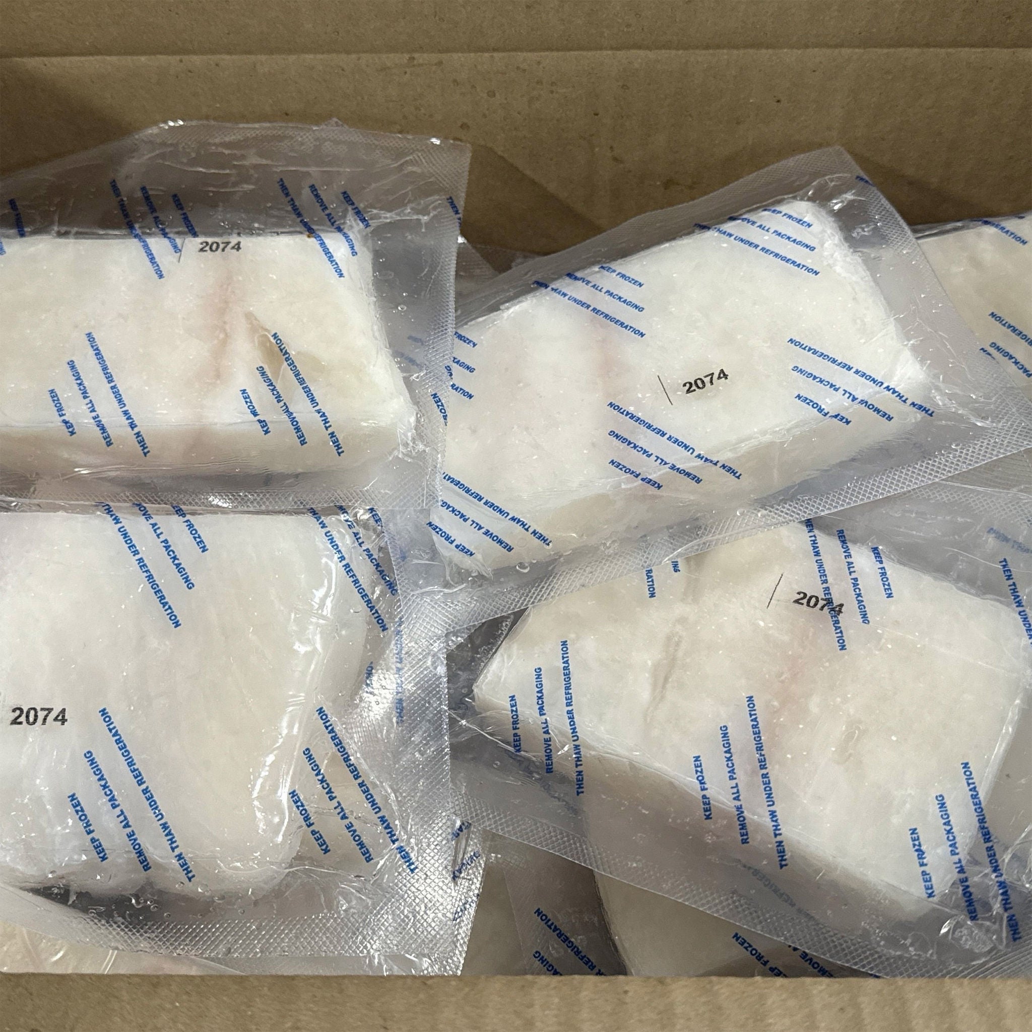Boneless/Skinless Halibut Portions, 23-32 Count, 10 lb Total