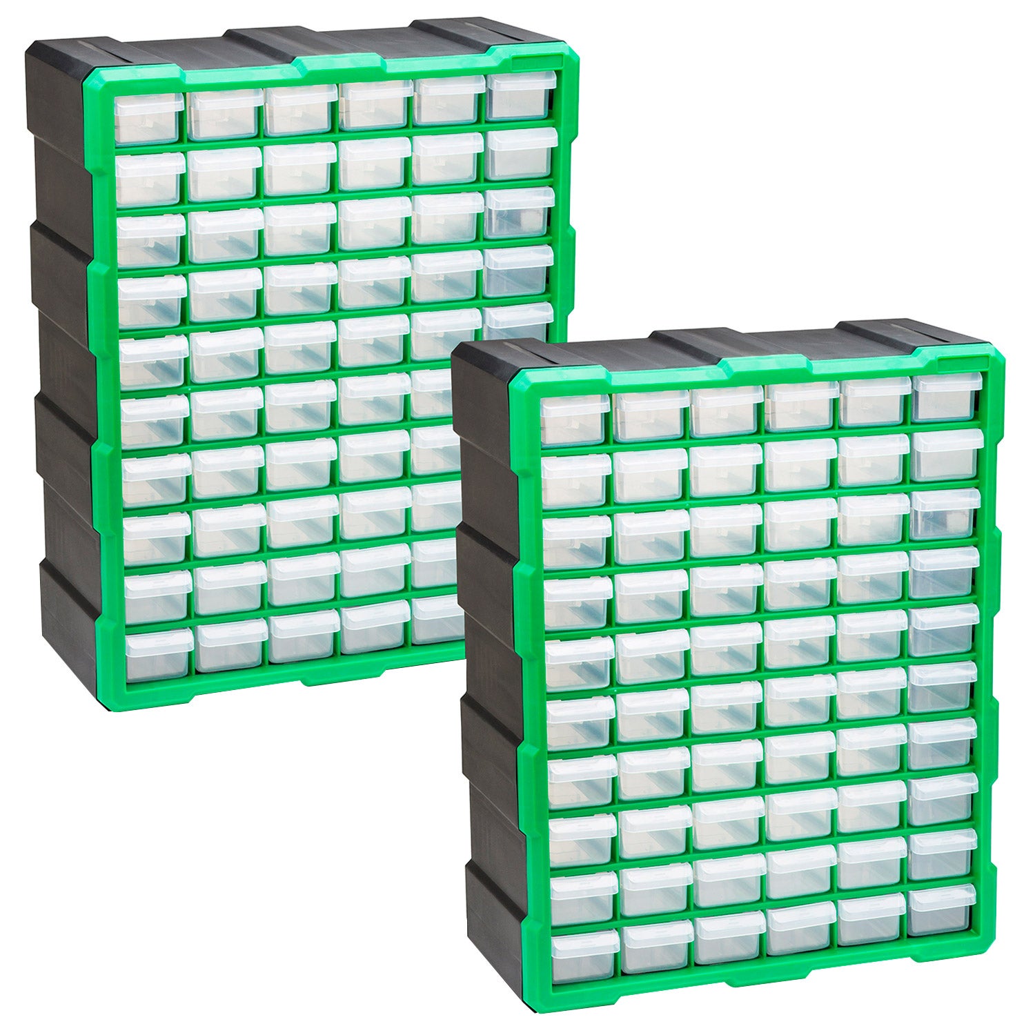 Steel Vision Interlocking Storage Containers 60 Drawer, 2pk