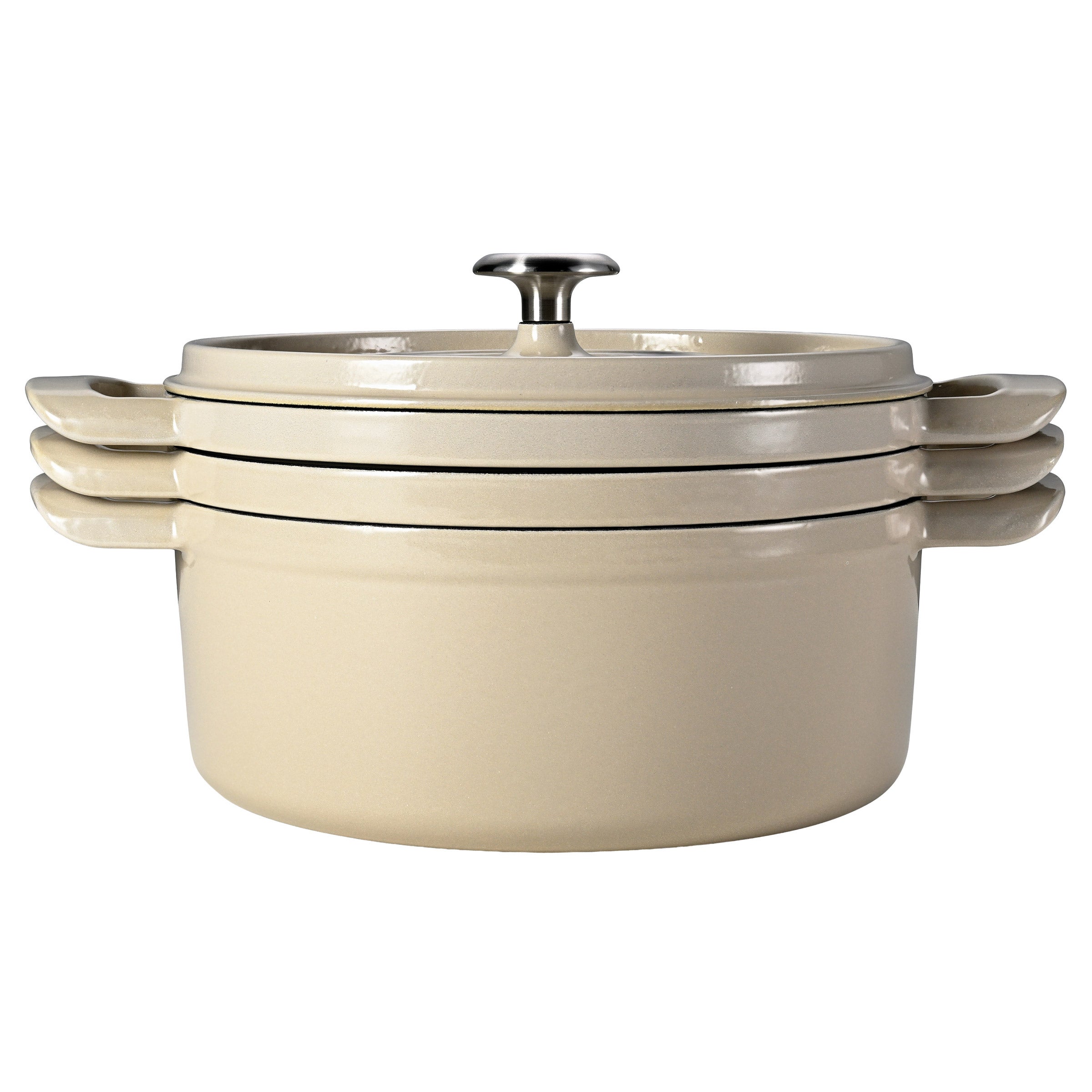 Tramontina 4-Piece Stackable Enameled Cast Iron Cookware Set