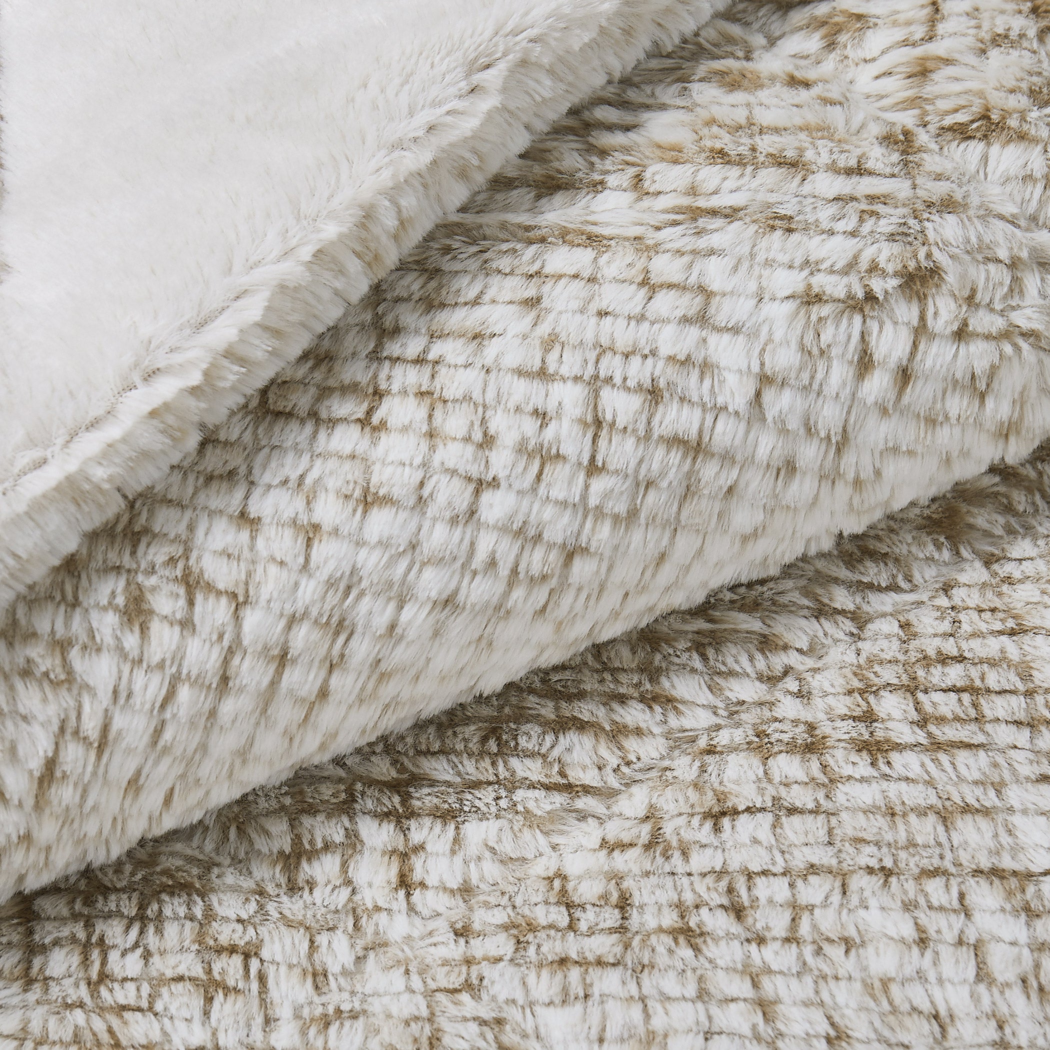 FRYE Faux Fur Textured Luxe Jacquard 3 Piece Comforter Set