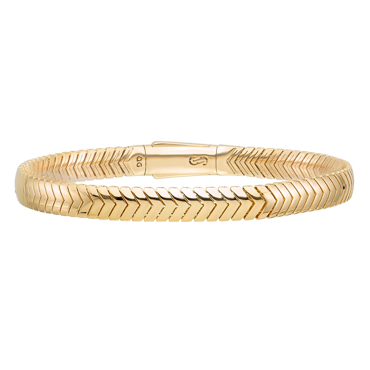14kt Yellow Gold Herringbone Bracelet