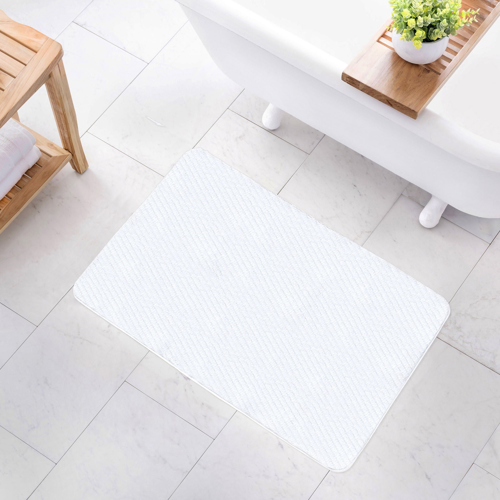 Cotton Twill Memory Foam Bath Rug