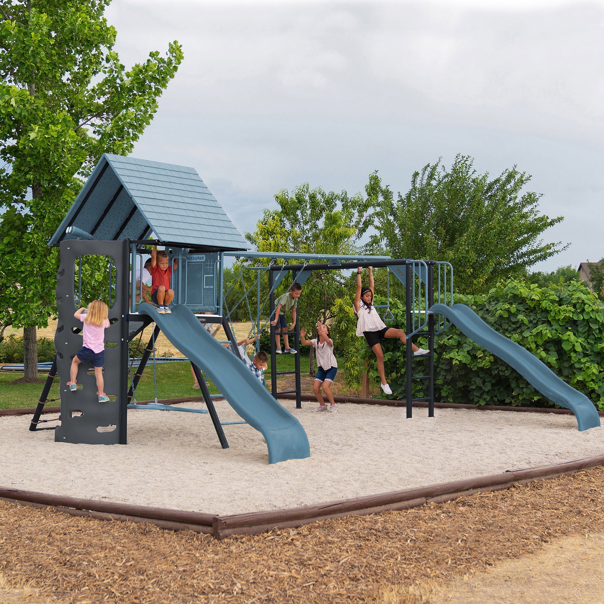 Lifetime Double Slide Deluxe Swing Set- Do It Yourself