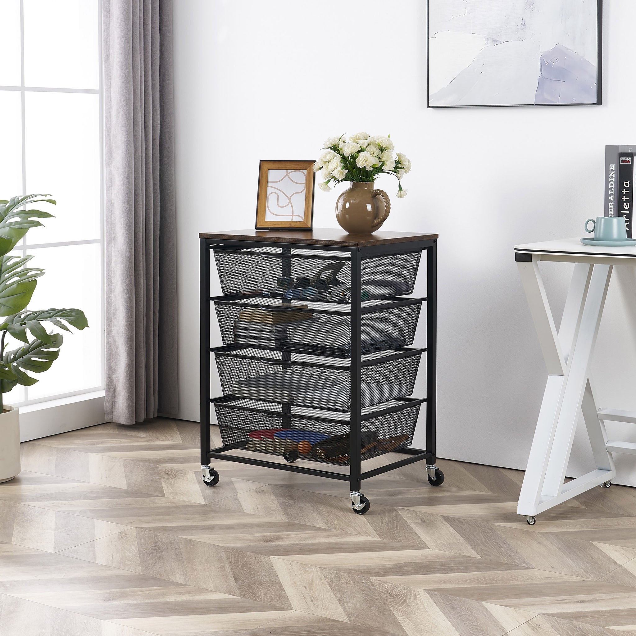 4 Drawer Rolling Cart
