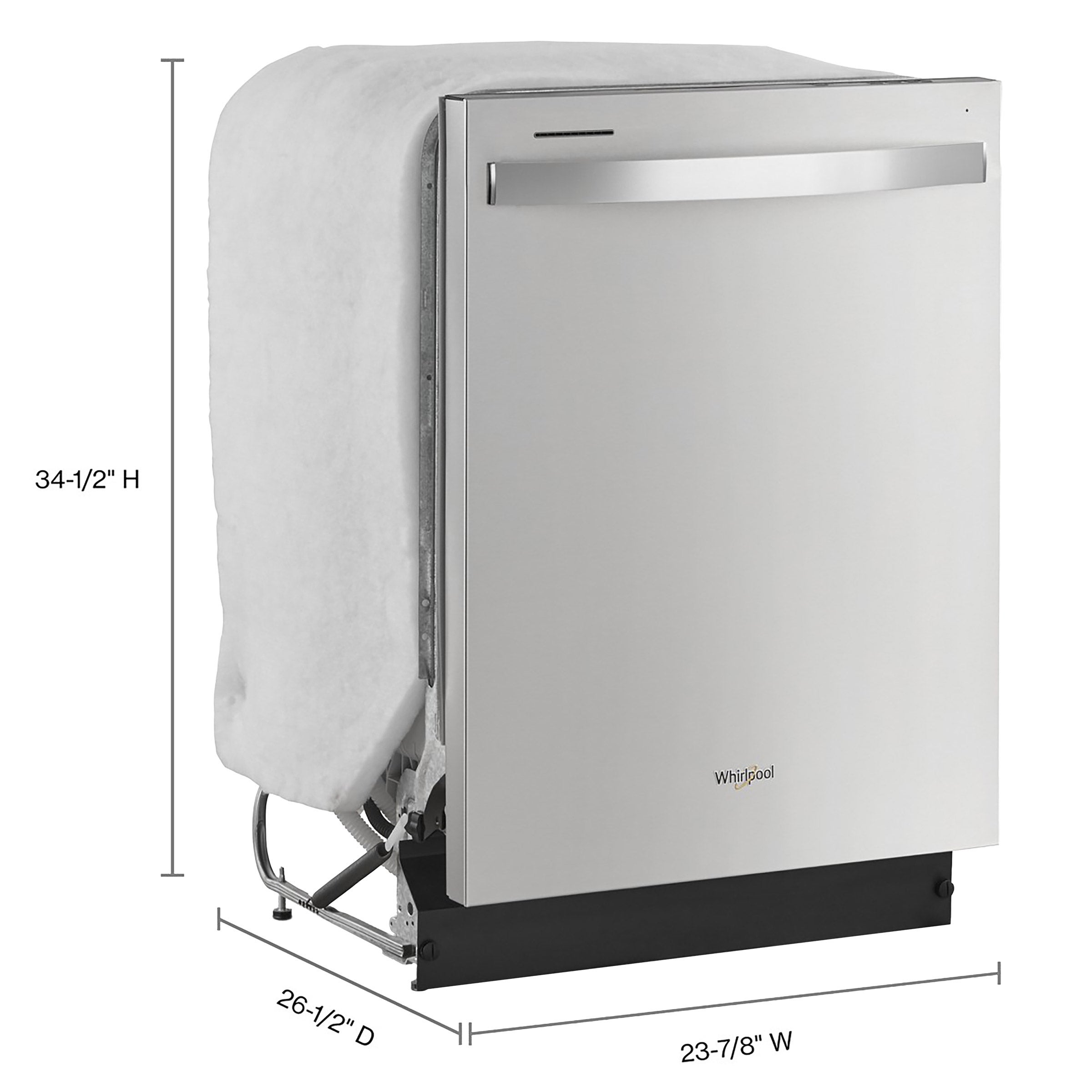 Whirlpool 24 in. Quiet Dishwasher with Boost Cycle and Extended Soak Cycle
