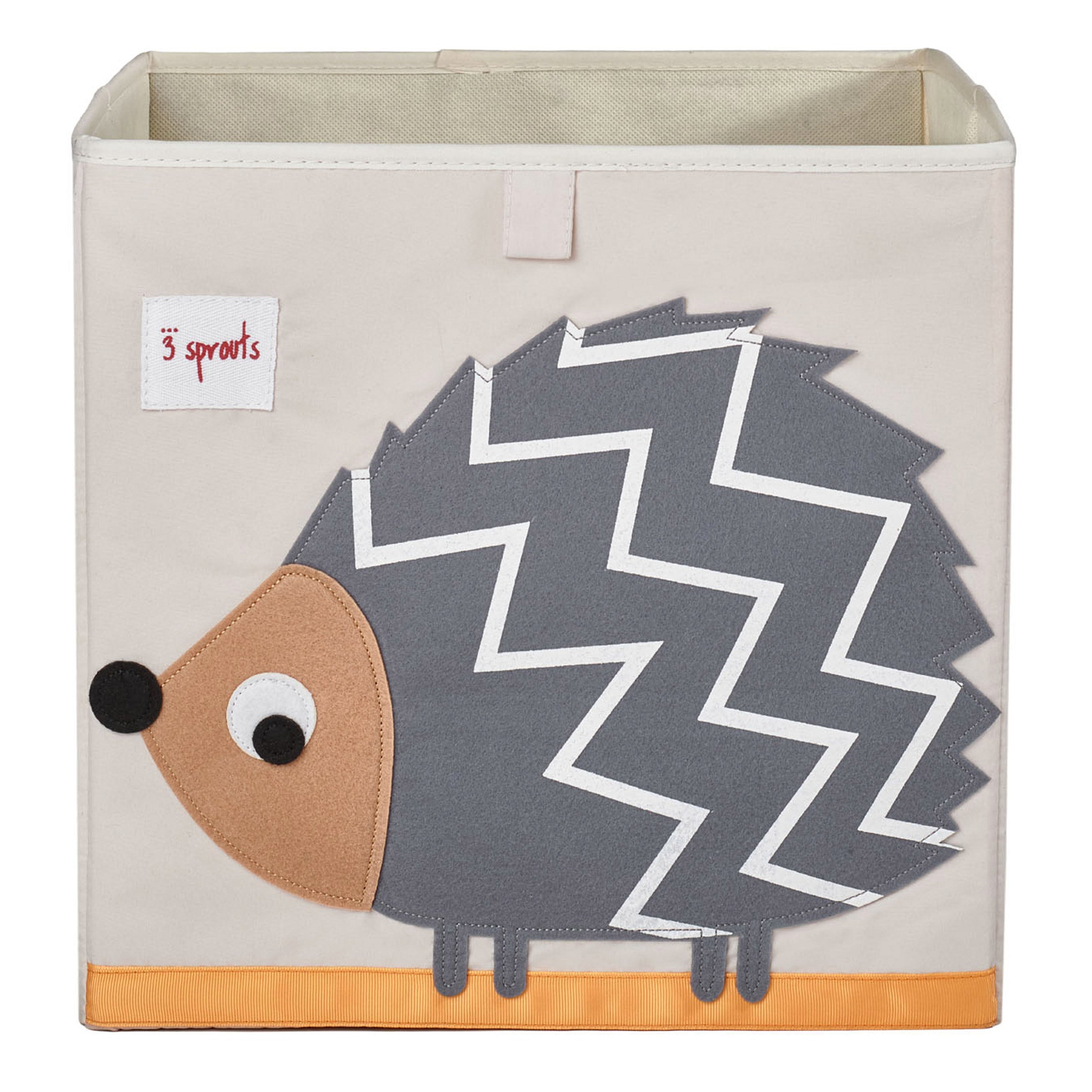 3 Sprouts Storage Boxes, Hedgehog & Owl, 2-pack