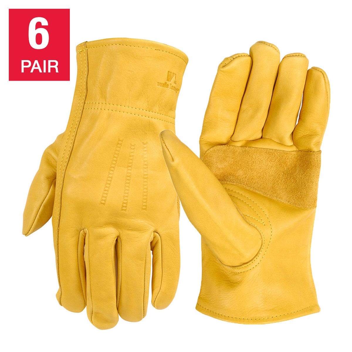 Wells Lamont Men's Leather Work Gloves, 6-pair