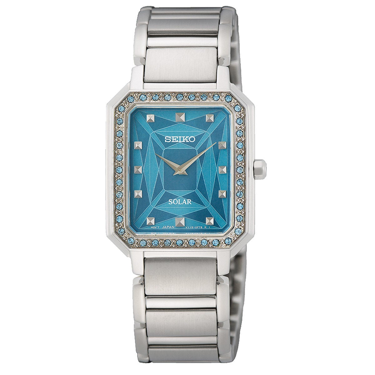 Seiko Crystals Collection Rectangular Ladies Solar Watch