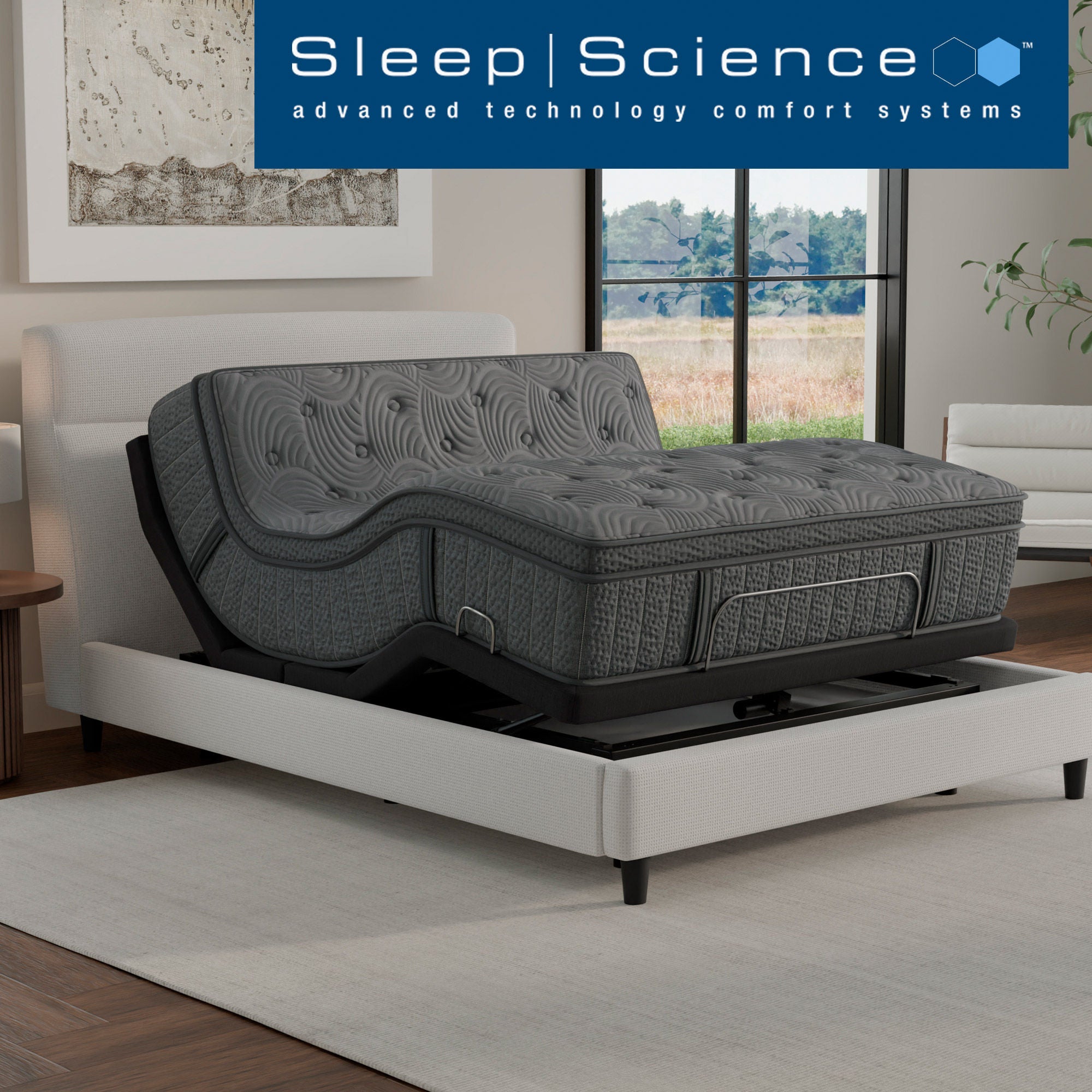 Sleep Science Solara 14" Hybrid Euro Top Memory Foam Mattress with Adjustable Base
