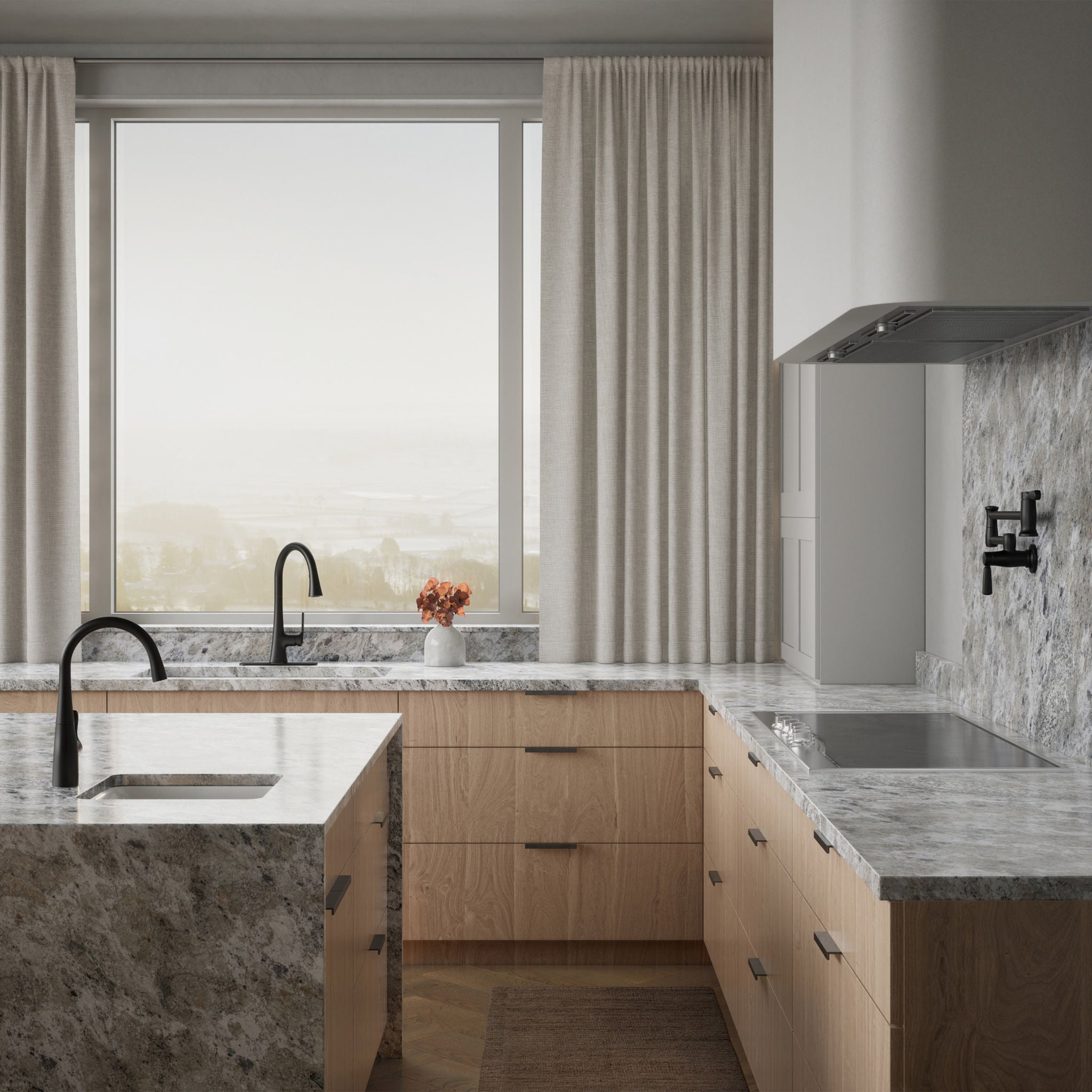 Kohler Guild Pull-down Kitchen Sink Faucet with Three-function Sprayhead