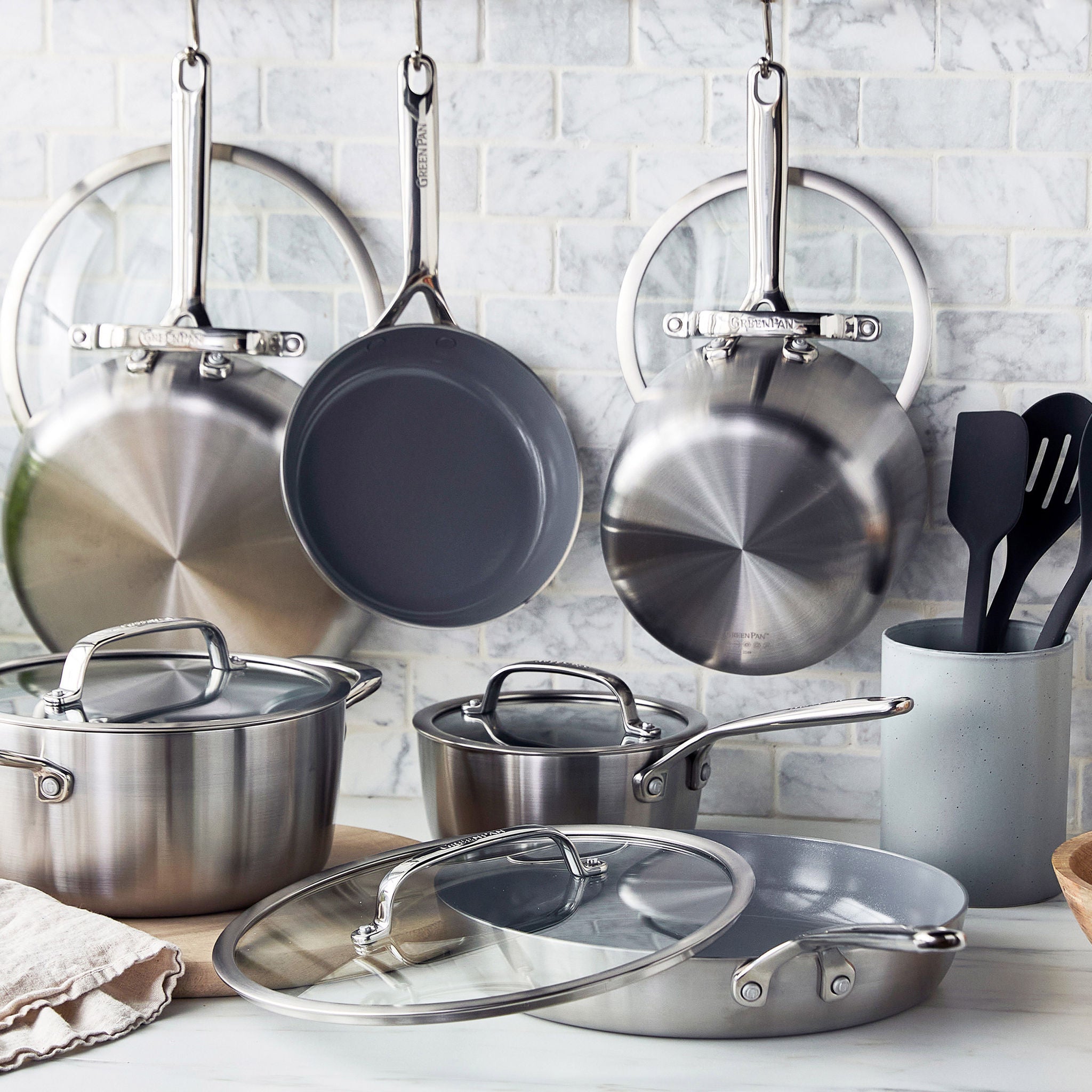GreenPan GP3 Stainless Steel 11-piece Bundle