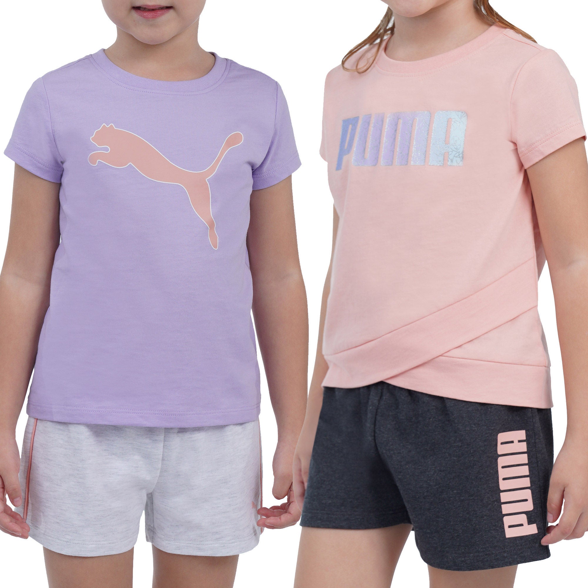 Puma Kids' 4-piece Set, Purple and Pink
