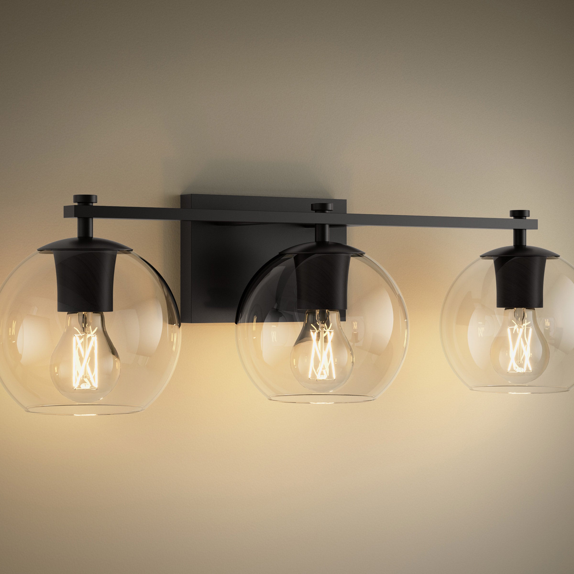 Kohler Orime Three-light Globe Glass Shade Wall Sconce