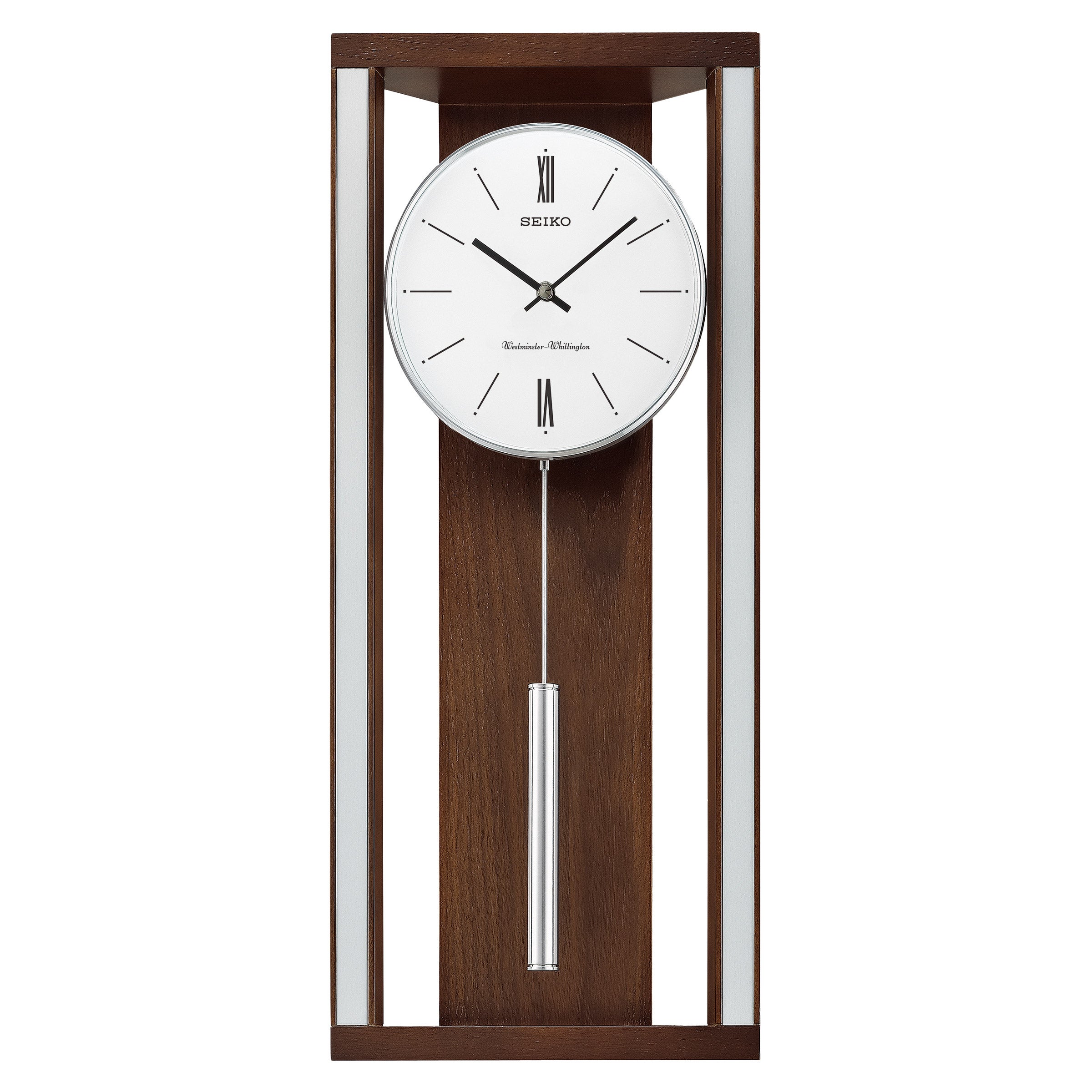 Seiko Wall Clock with Pendulum and Dual Chimes