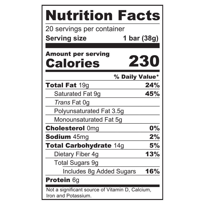 Universal Bakery Organic Paleo Bars, 20-Count