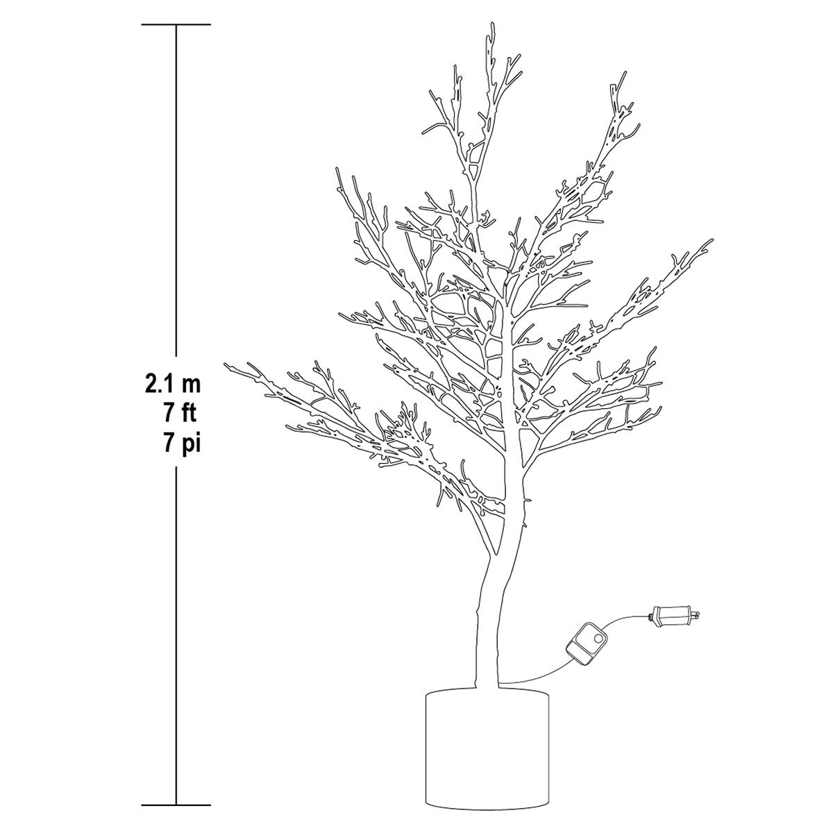 7' Potted Tree with LED Lights