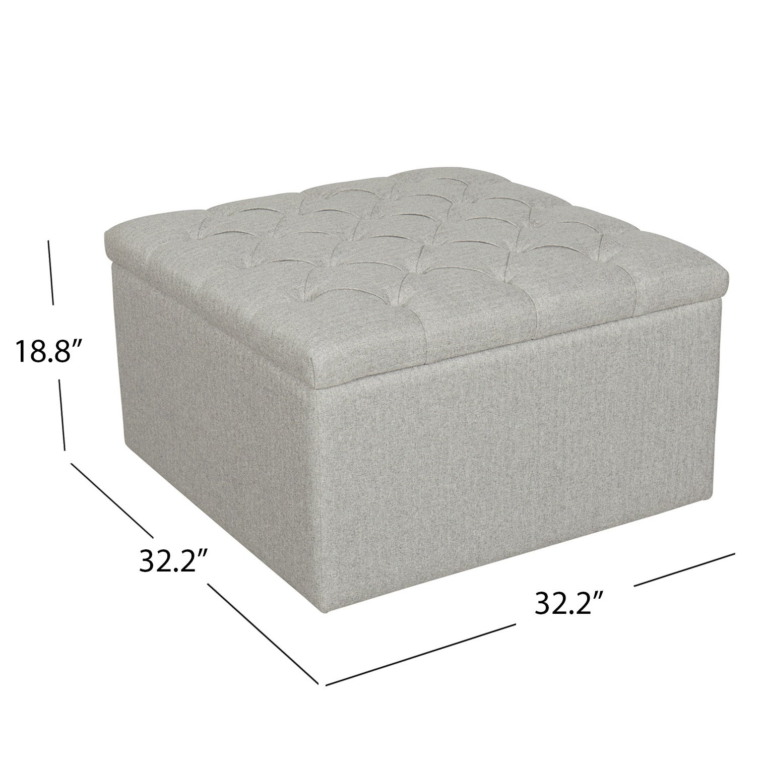 Kelby Fabric Storage Ottoman