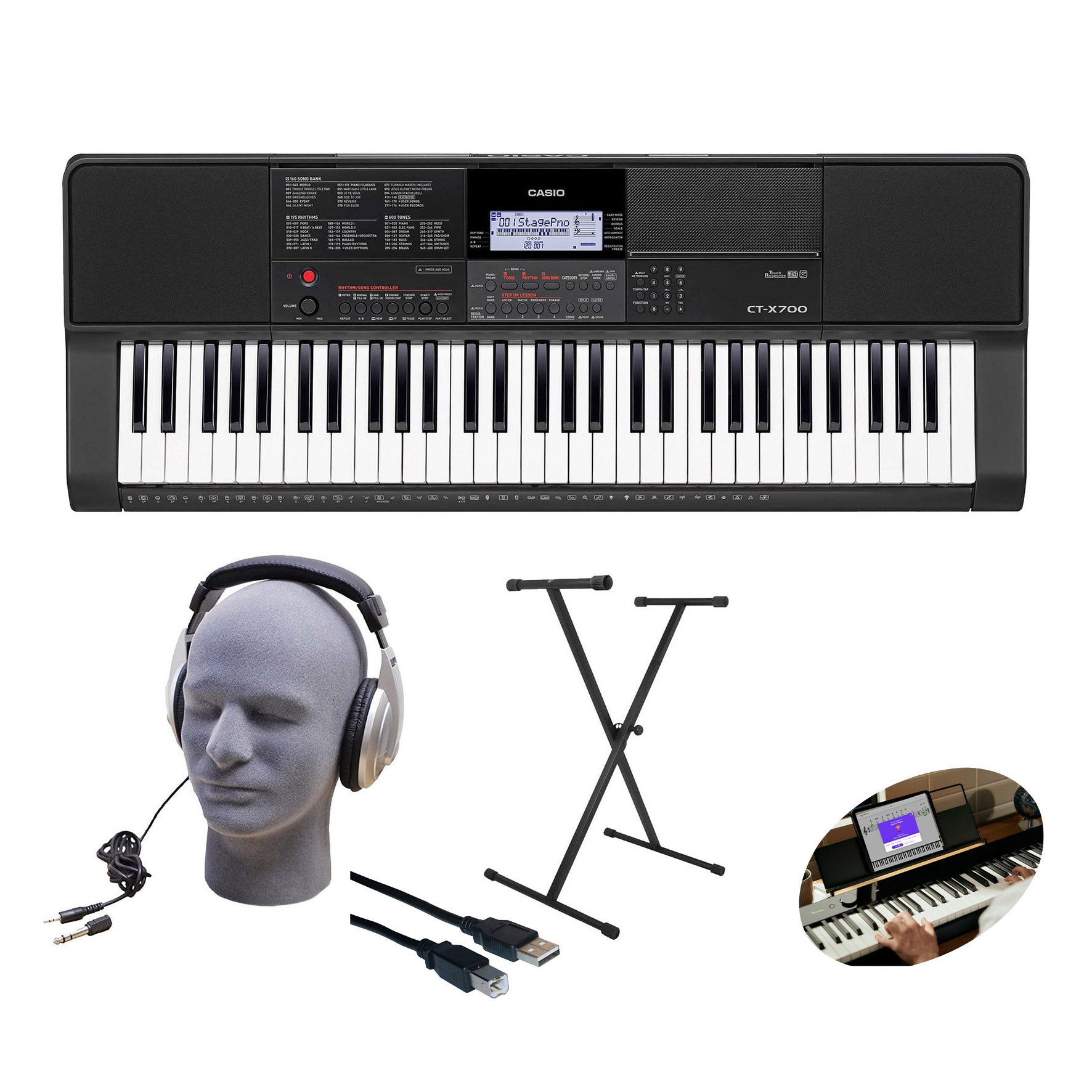 Casio CT-X700 Premium Portable Keyboard Bundle