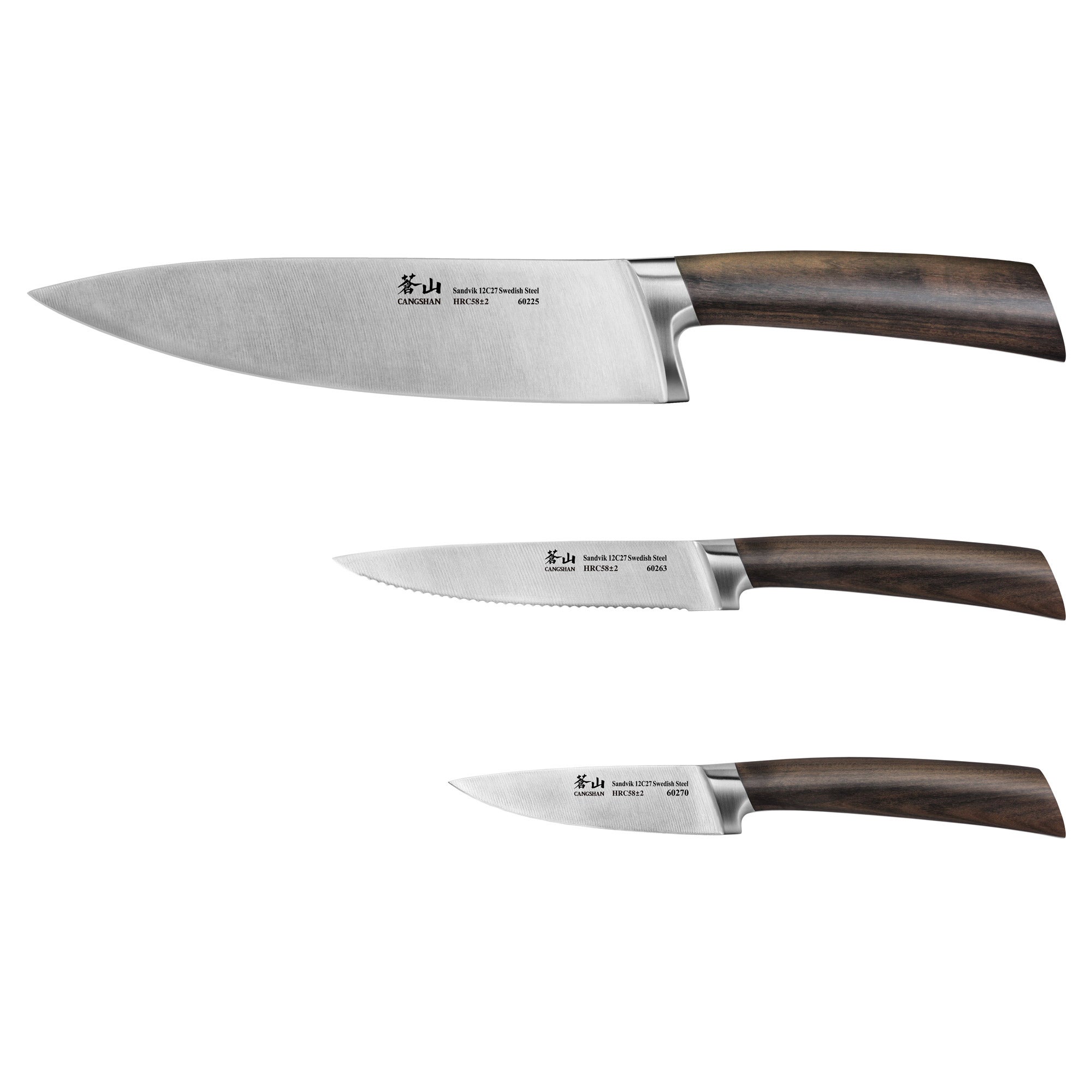 Cangshan A Series Swedish Steel Forged 3-piece Knife Set