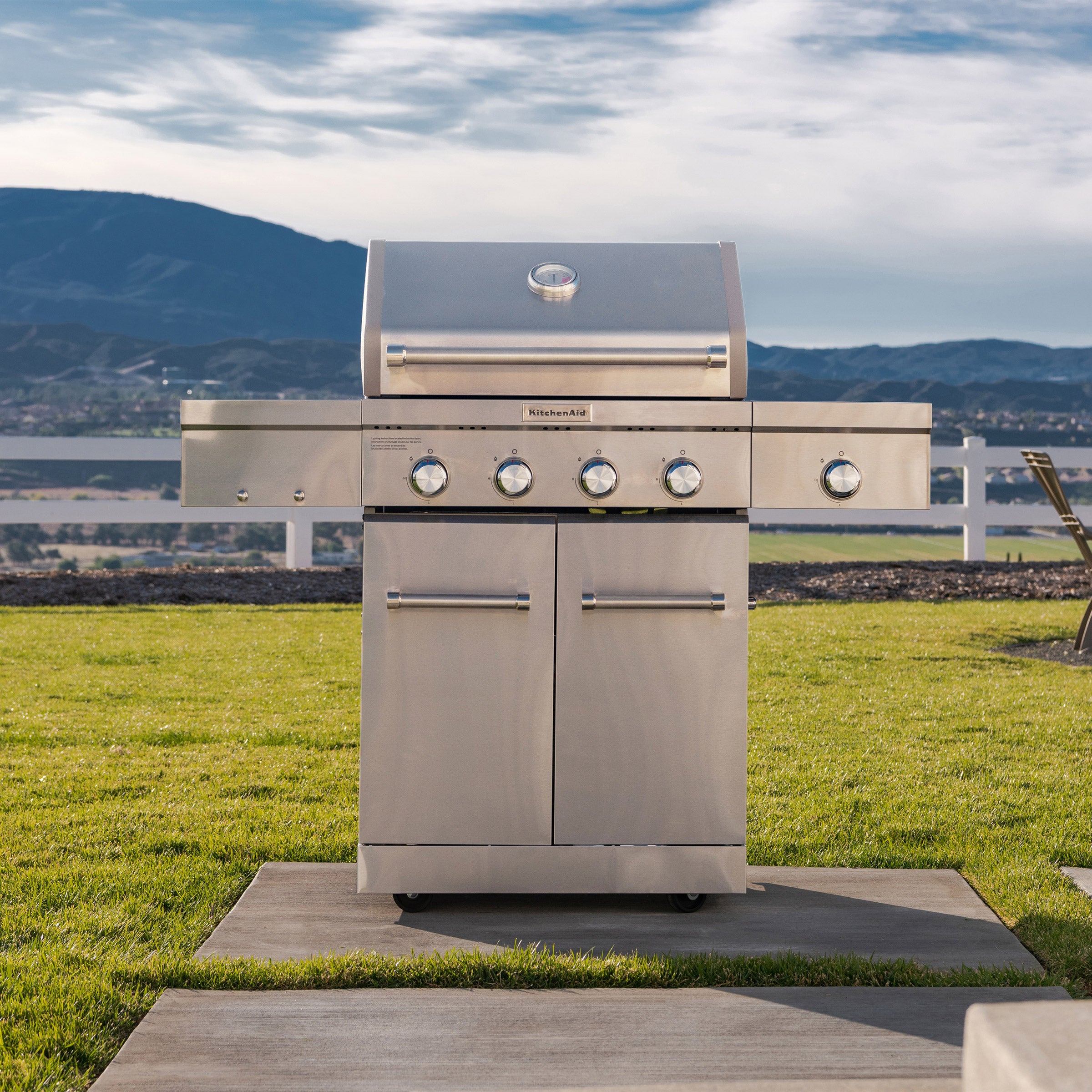 KitchenAid 4-burner Gas Grill with Side Burner