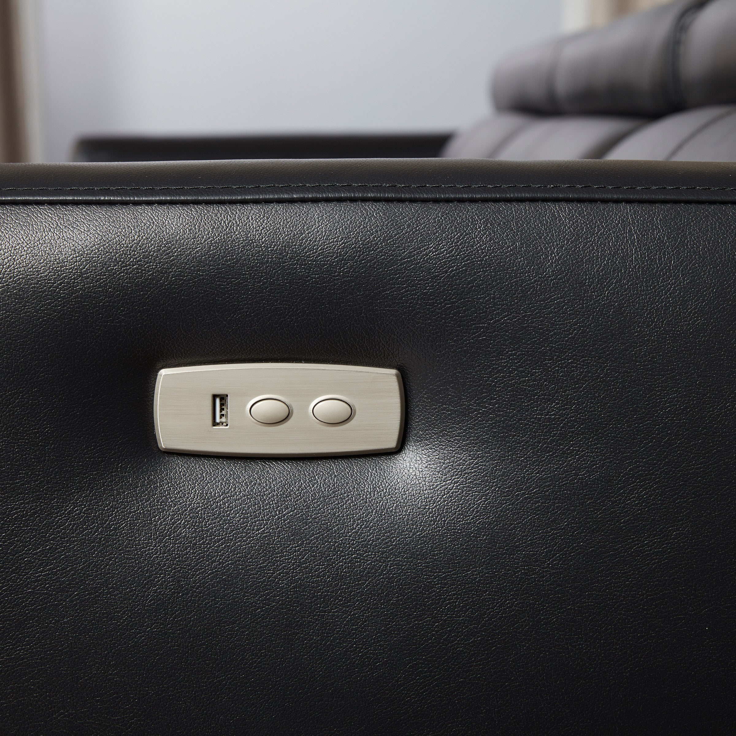 Hoffman Leather Power Reclining Sectional