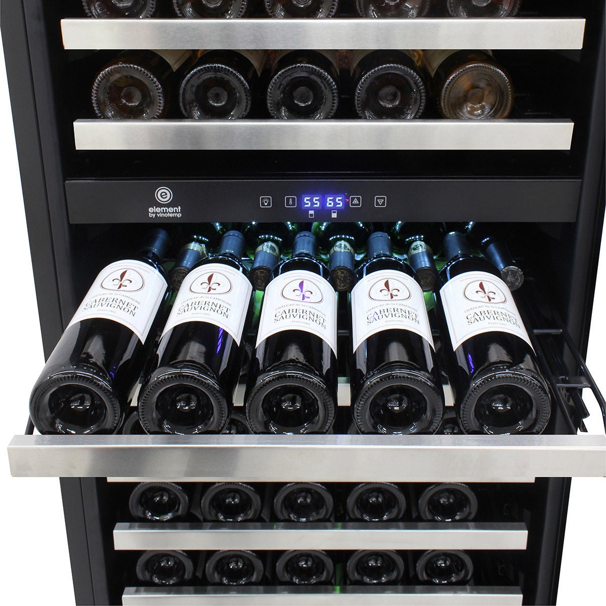 Vinotemp 155-Bottle Wine Cooler with Dual Zone Cooling