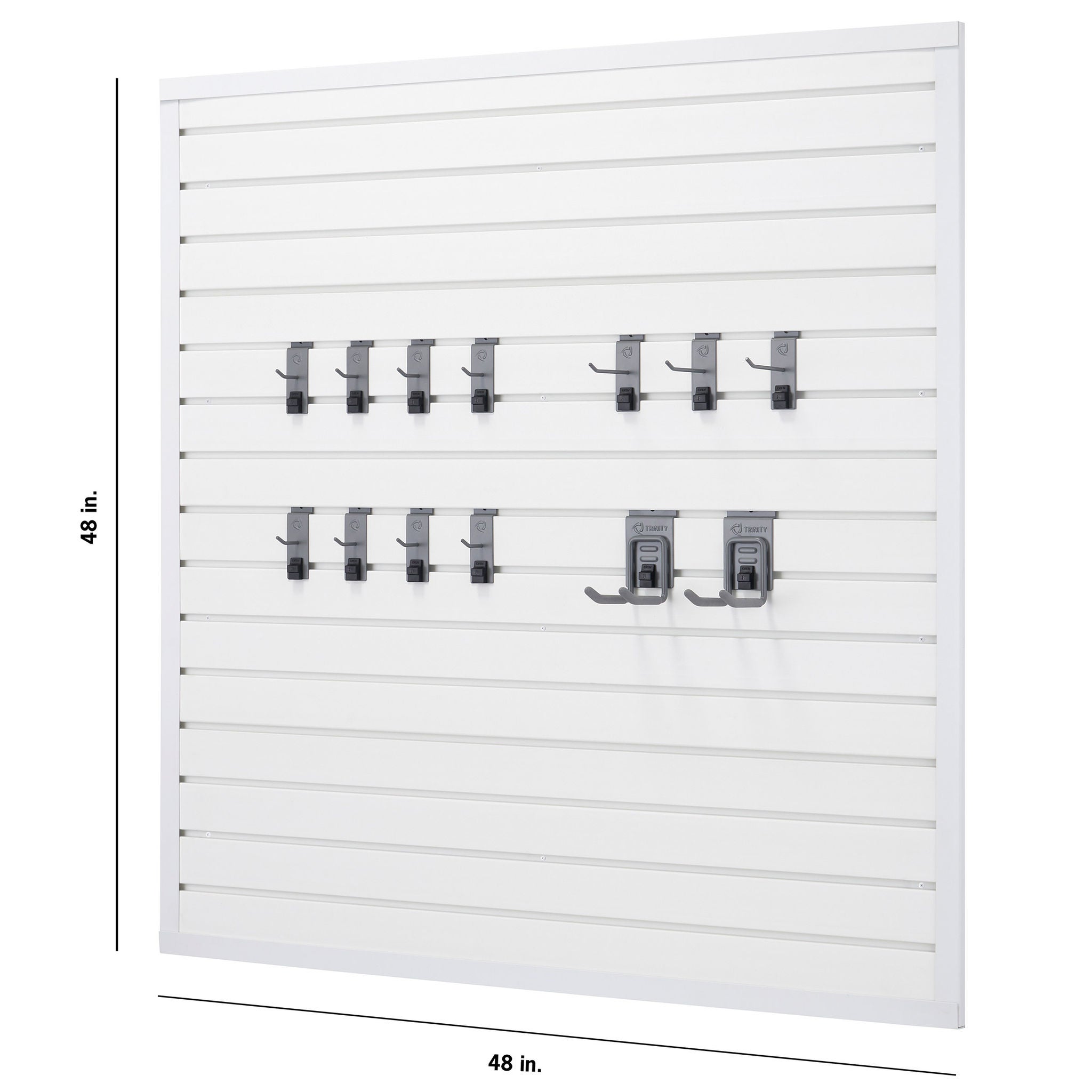 TRINITY 16 Sq Ft Modular Slatwall 13-piece Accessory Set
