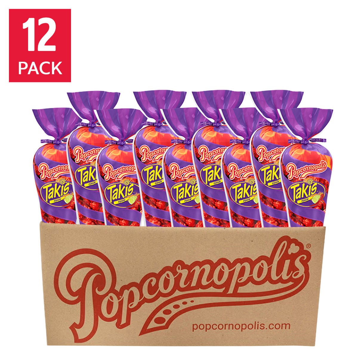 Popcornopolis Takis Popcorn Cones, 1.75 oz, 12-count